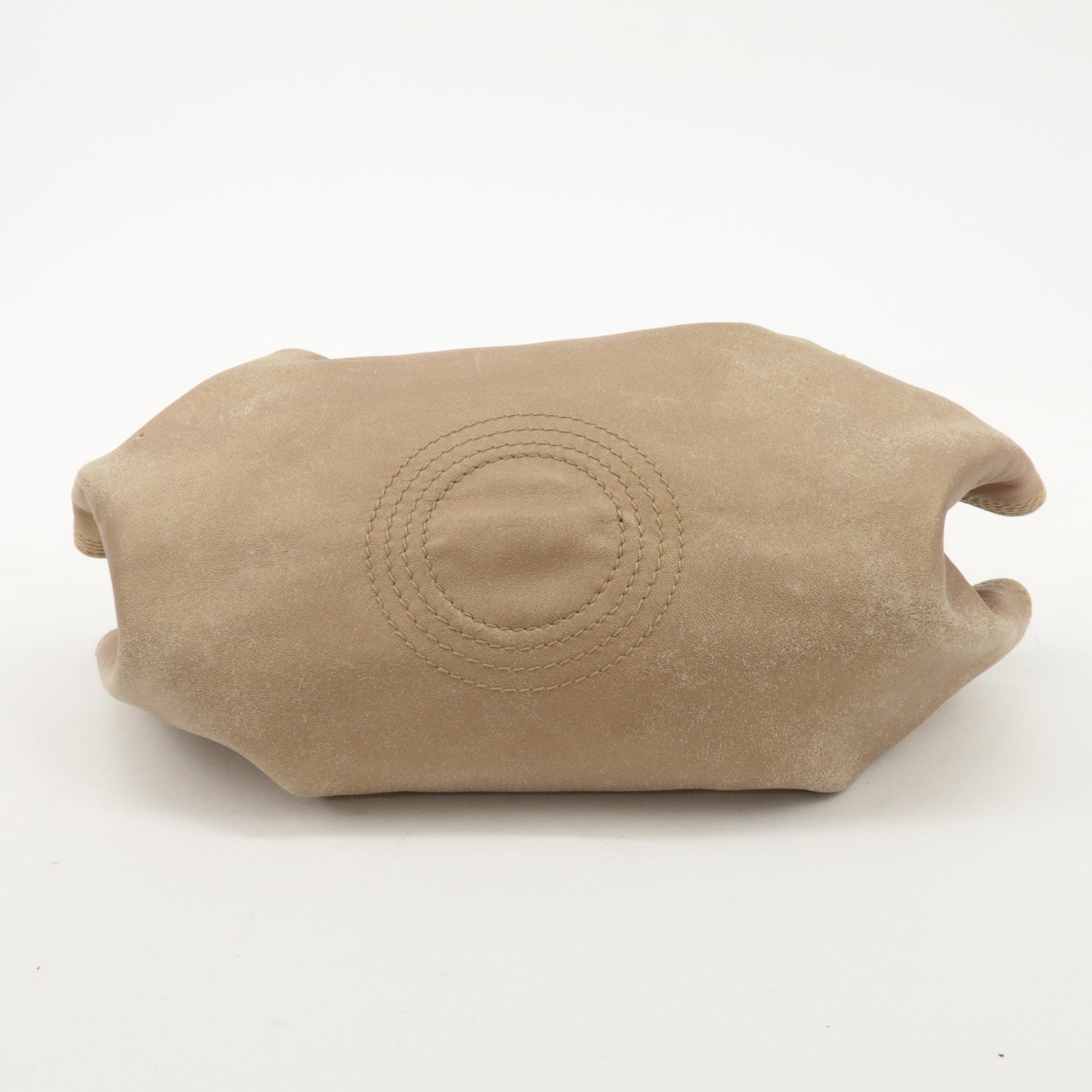 LOEWE Anagram Leather Mini Nappa Aire Hand Bag Tote Bag Gold Used