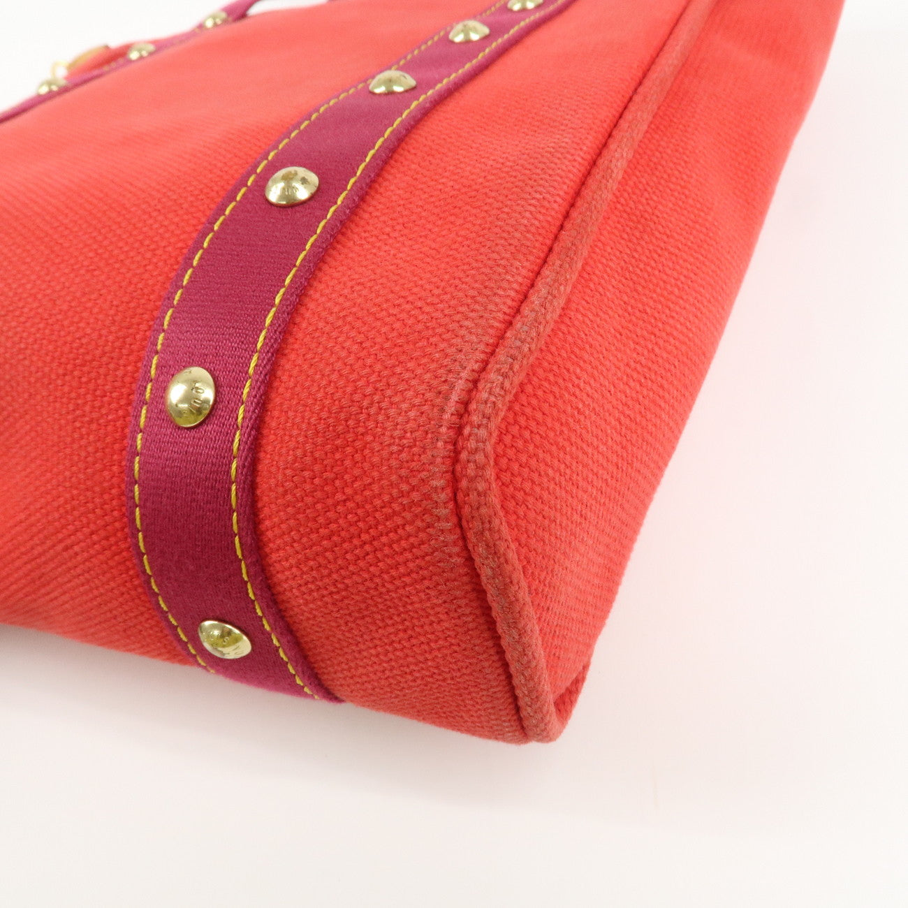 Louis Vuitton Antigua Cabas MM Tote Bag Hand Bag Rouge M40034 Used