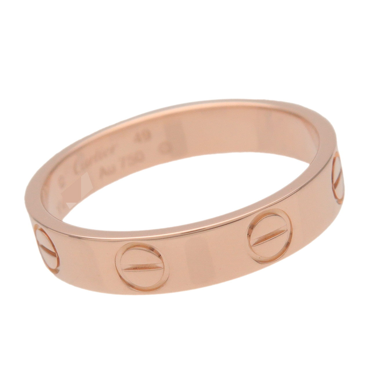 Cartier Mini Love Ring K18 750PG Rose Gold #49 US5 EU49 HK10.5