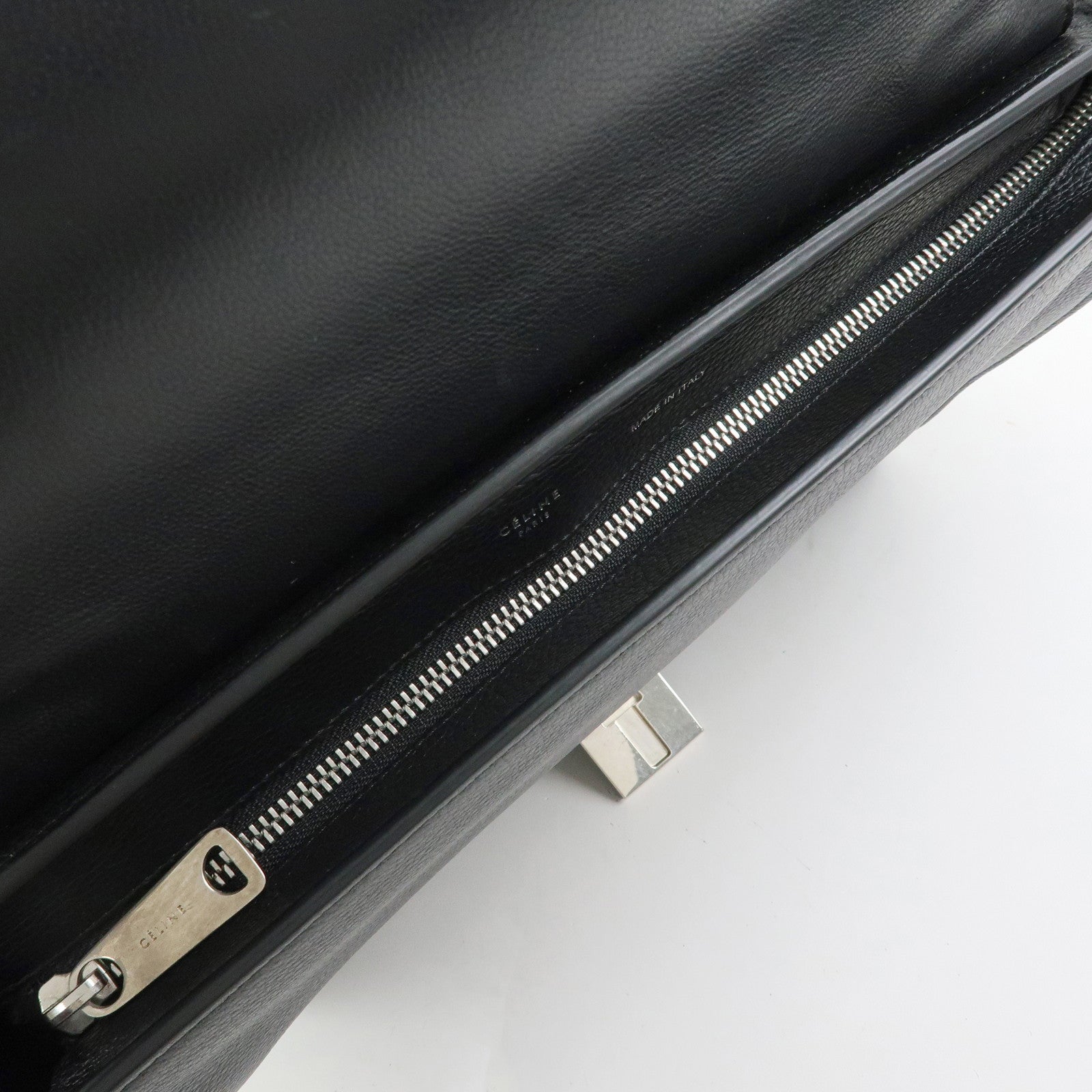 CELINE Trapeze Leather Suede 2WAY Bag Shoulder Bag Black