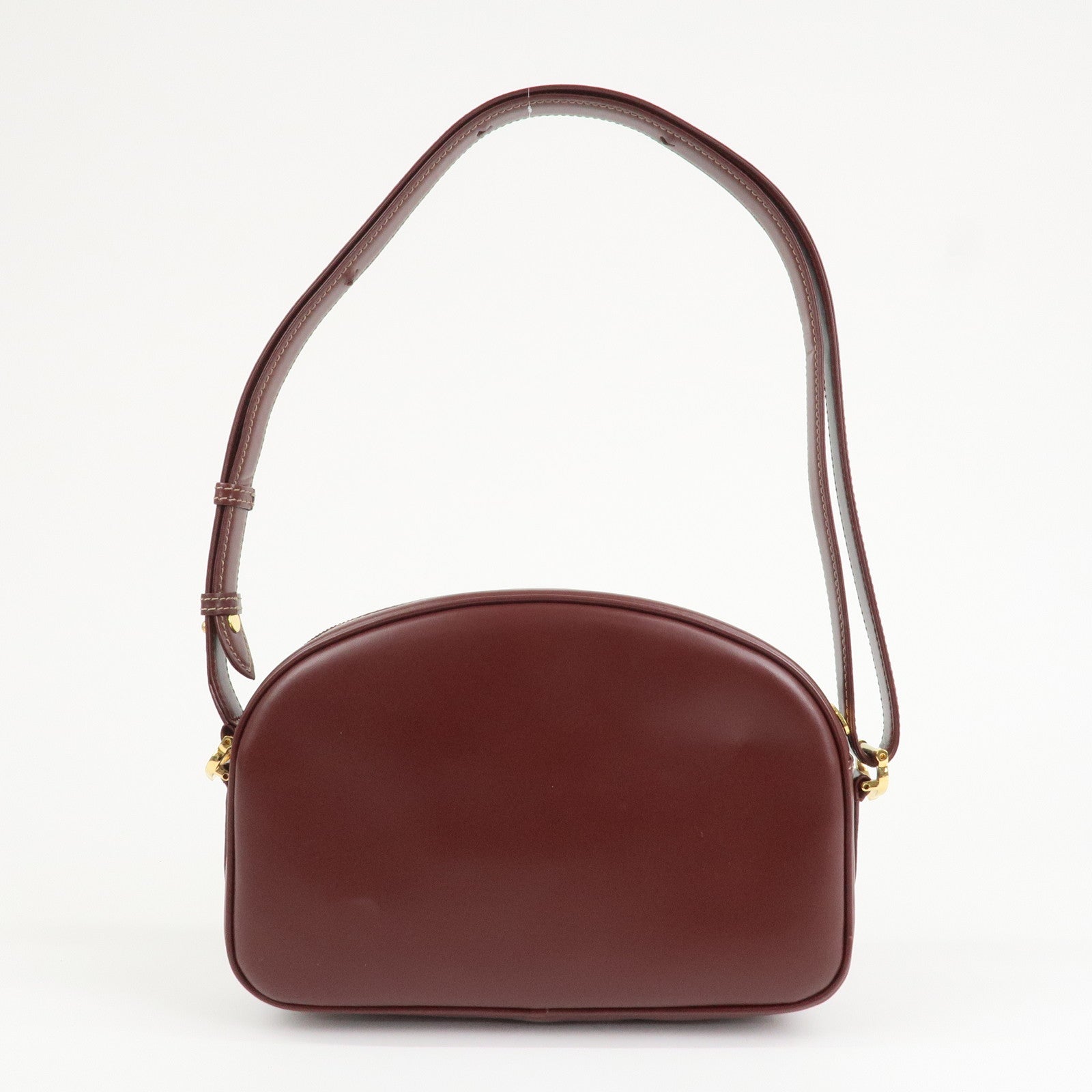 Cartier Must Line Calf Leather Shoulder Bag Burgundy
