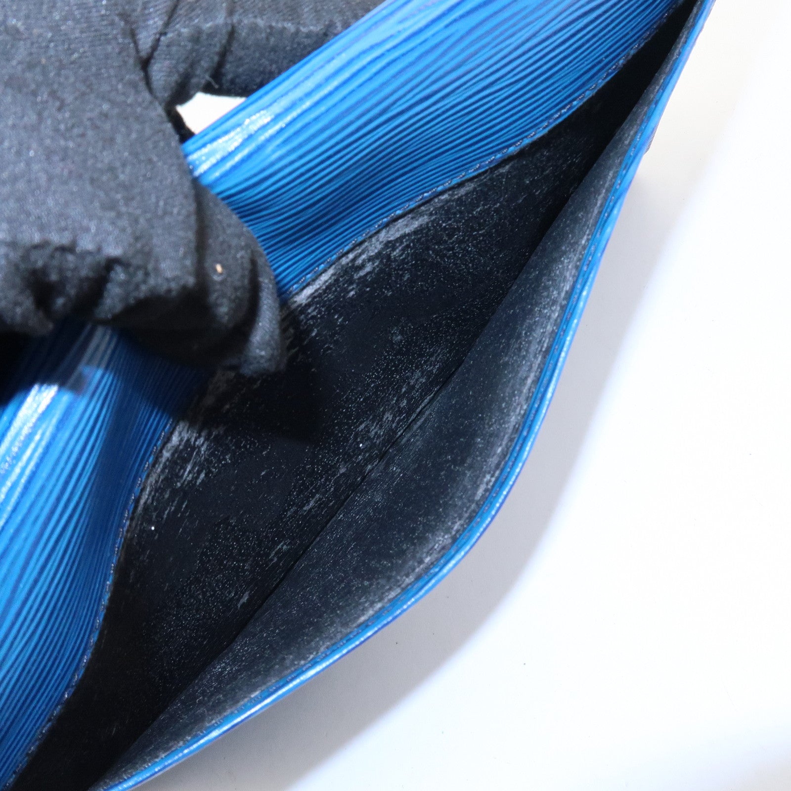 Louis Vuitton Epi Leather Art Deco Toledo Clutch Bag Blue M52635