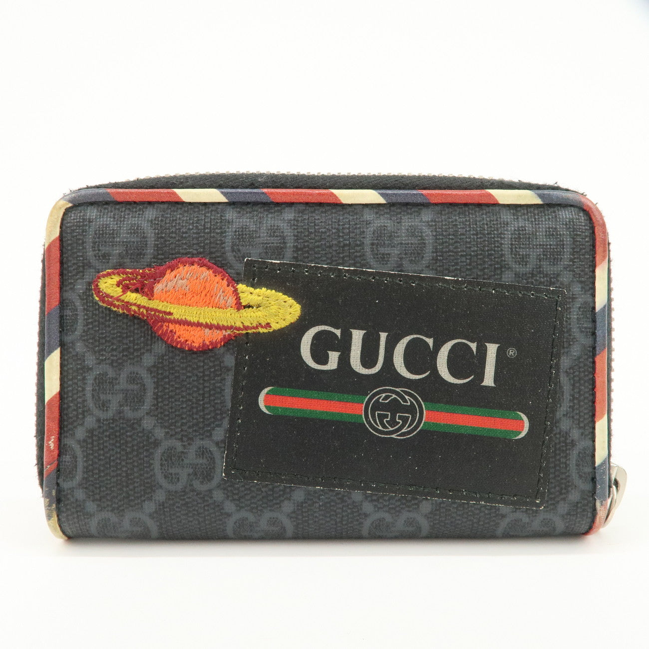 GUCCI GG Supreme Night Courrier Coin Case Black 496343