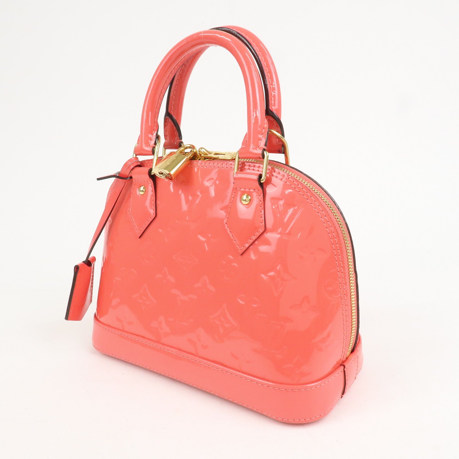 Louis Vuitton Monogram Vernis Alma BB 2Way Bag Hand Bag Rose Rich M90259