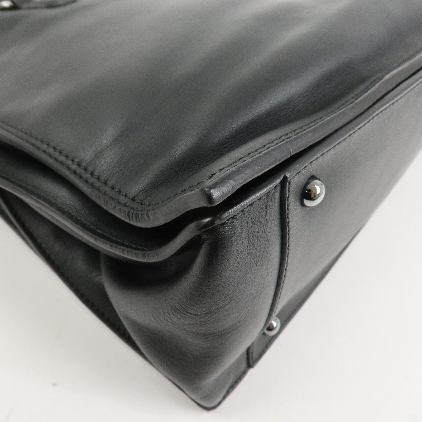 LOEWE Anagram Calf Leather Hand Bag Black