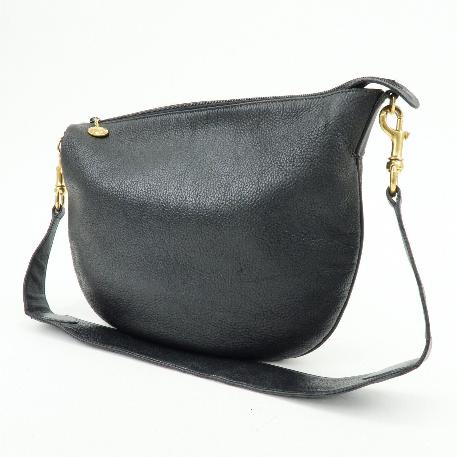 GUCCI Leather Shoulder Bag Crossbody Bag Black 001・115・1206