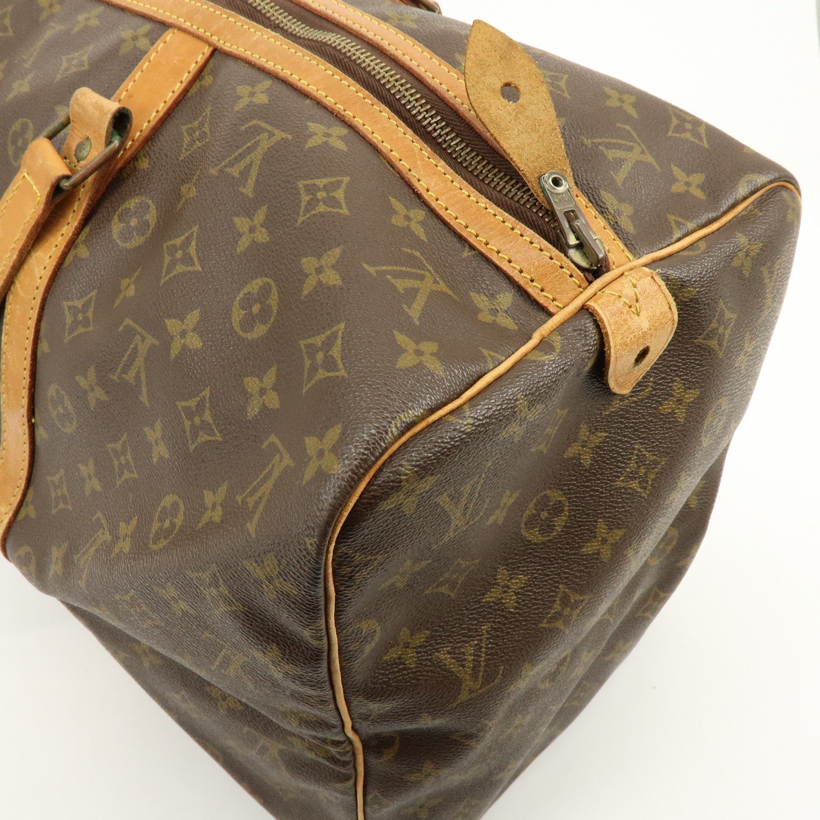 Louis Vuitton Monogram Sac Souple 55 Boston Bag Brown M41622