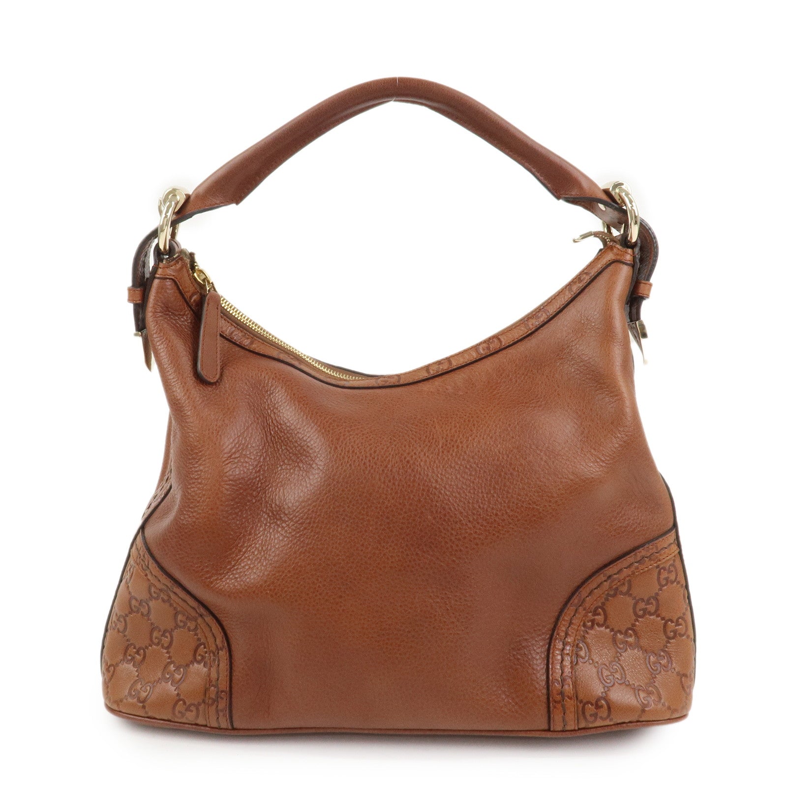 GUCCI Guccissima Leather Shoulder Bag Hand Bag Brown 181515