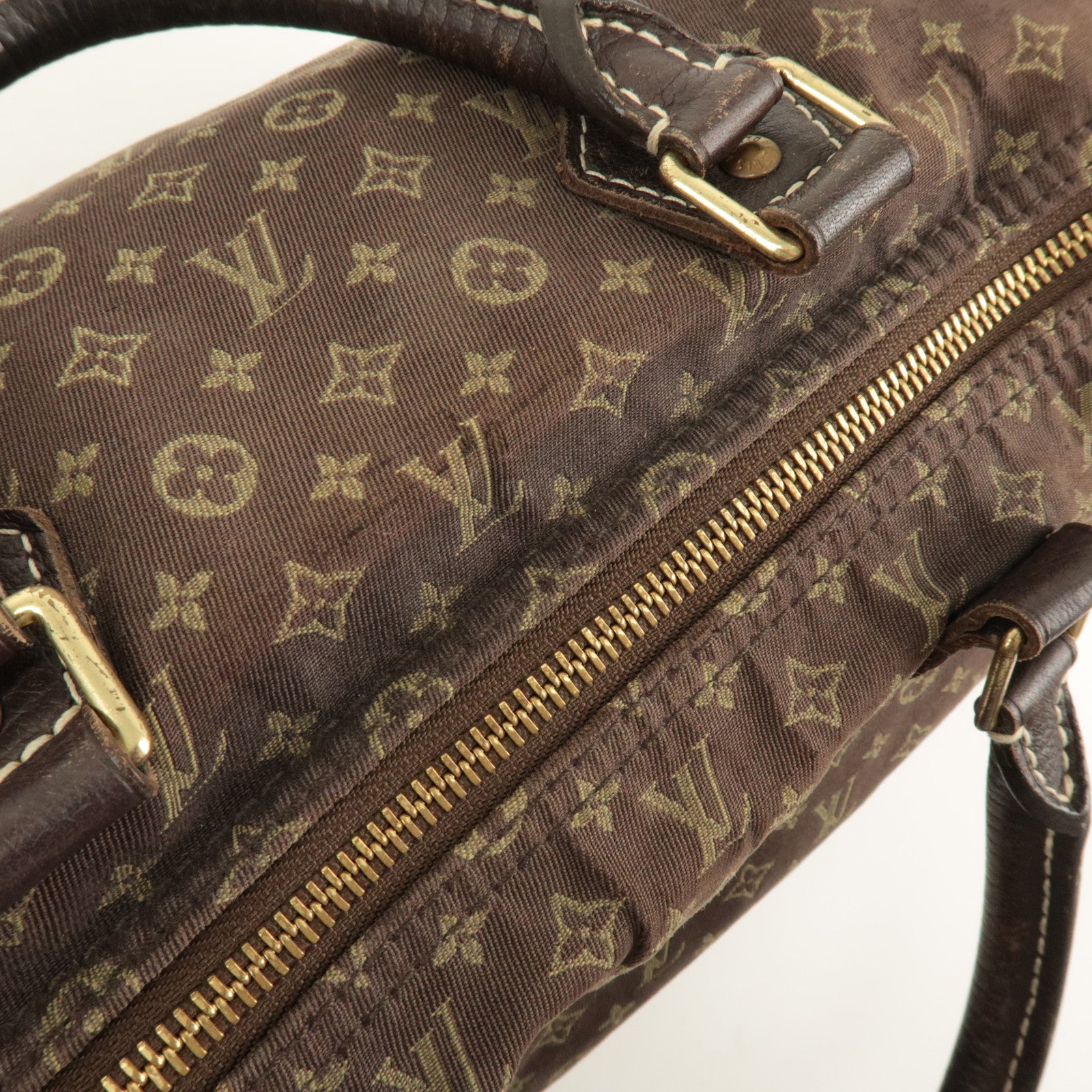 Louis Vuitton Monogram Mini Lin Speedy 30 Boston Bag Ebene M95224