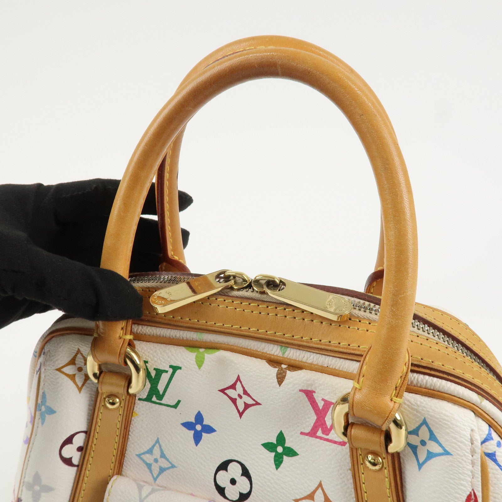 Louis Vuitton Monogram Multicolor Priscilla Hand Bag Blanc M40096 Used