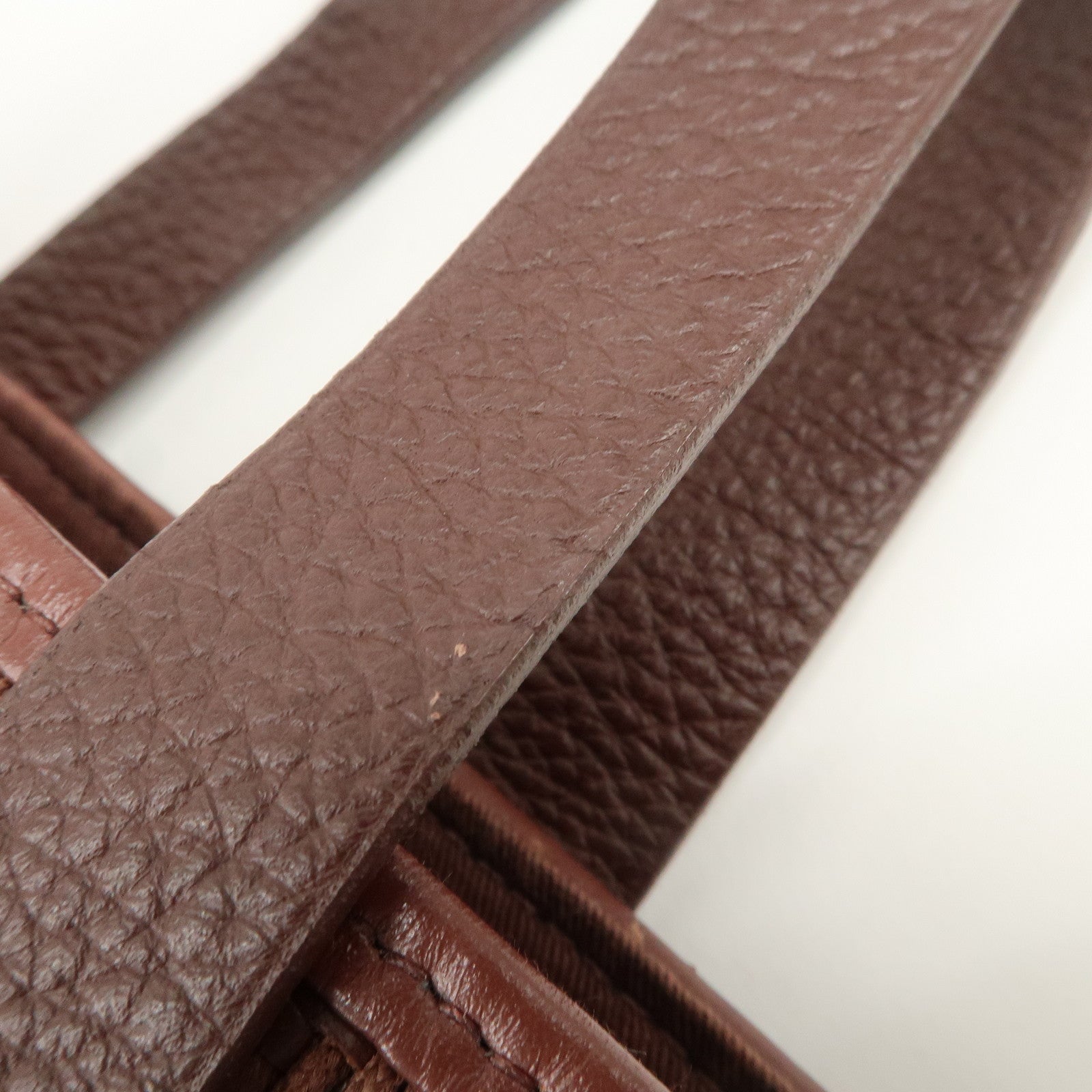 HERMES Amedaba Diago PM Leather Tote Bag Hand Bag Brown