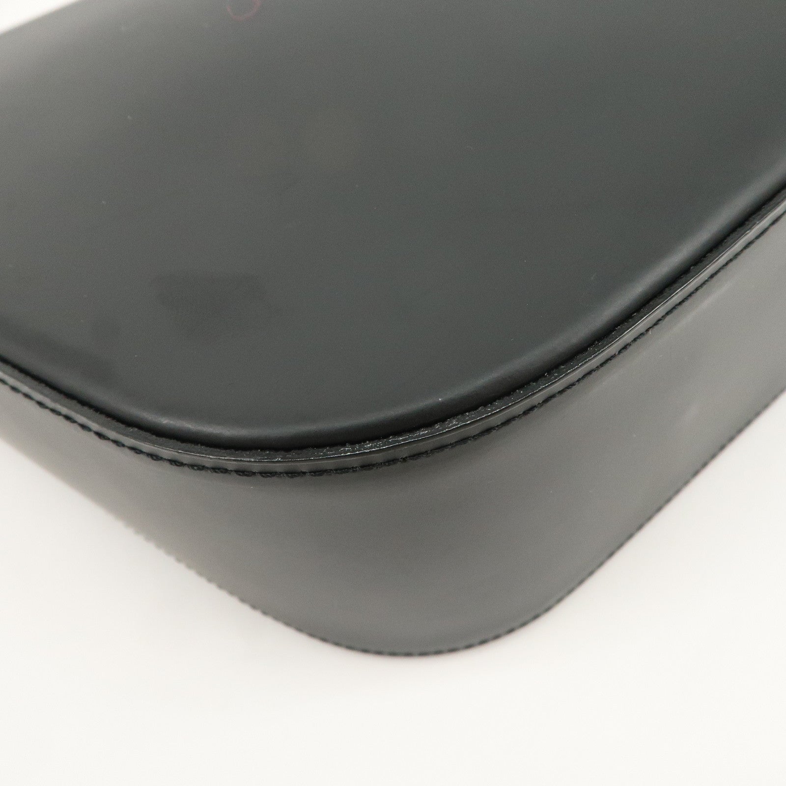 BURBERRY Logo Leather Shoulder Bag Hand Bag Nova Plaid Black Used