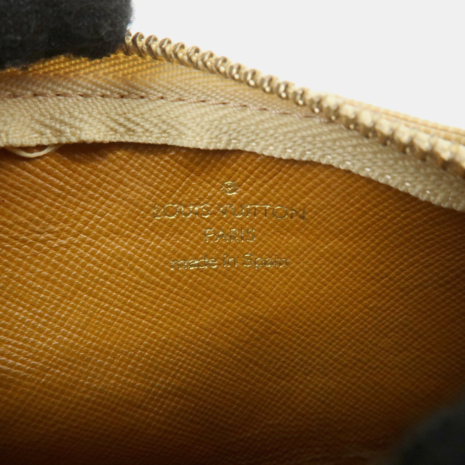 Louis Vuitton Monogram Mini Lin Pochette Cles Coin Case Beige M92438 Used