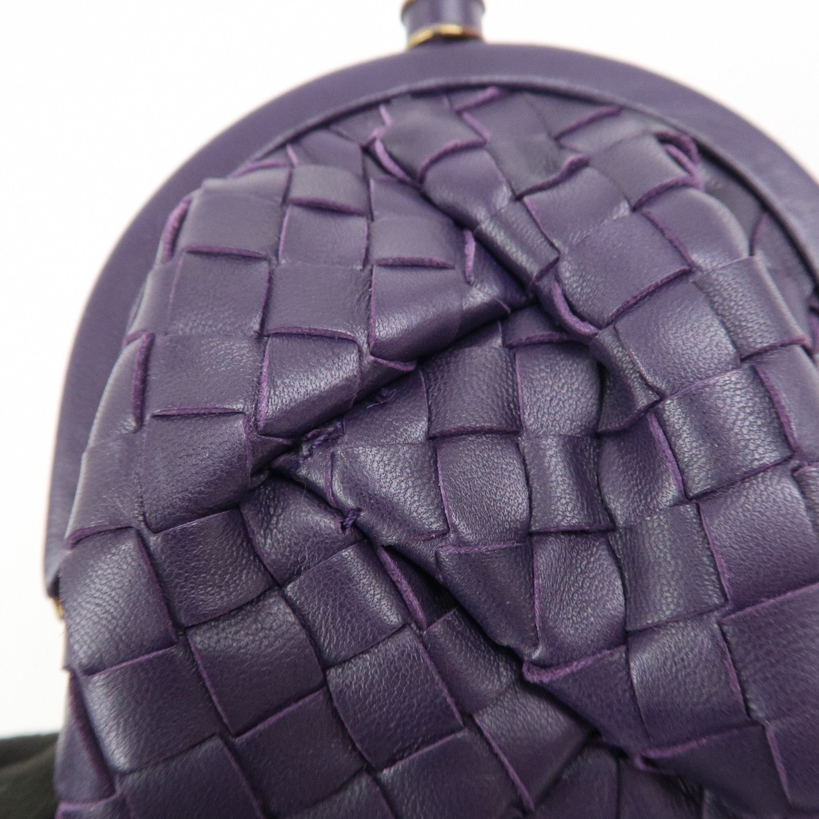 BOTTEGA VENETA Intrecciato Leather Coin Case Purple 203783