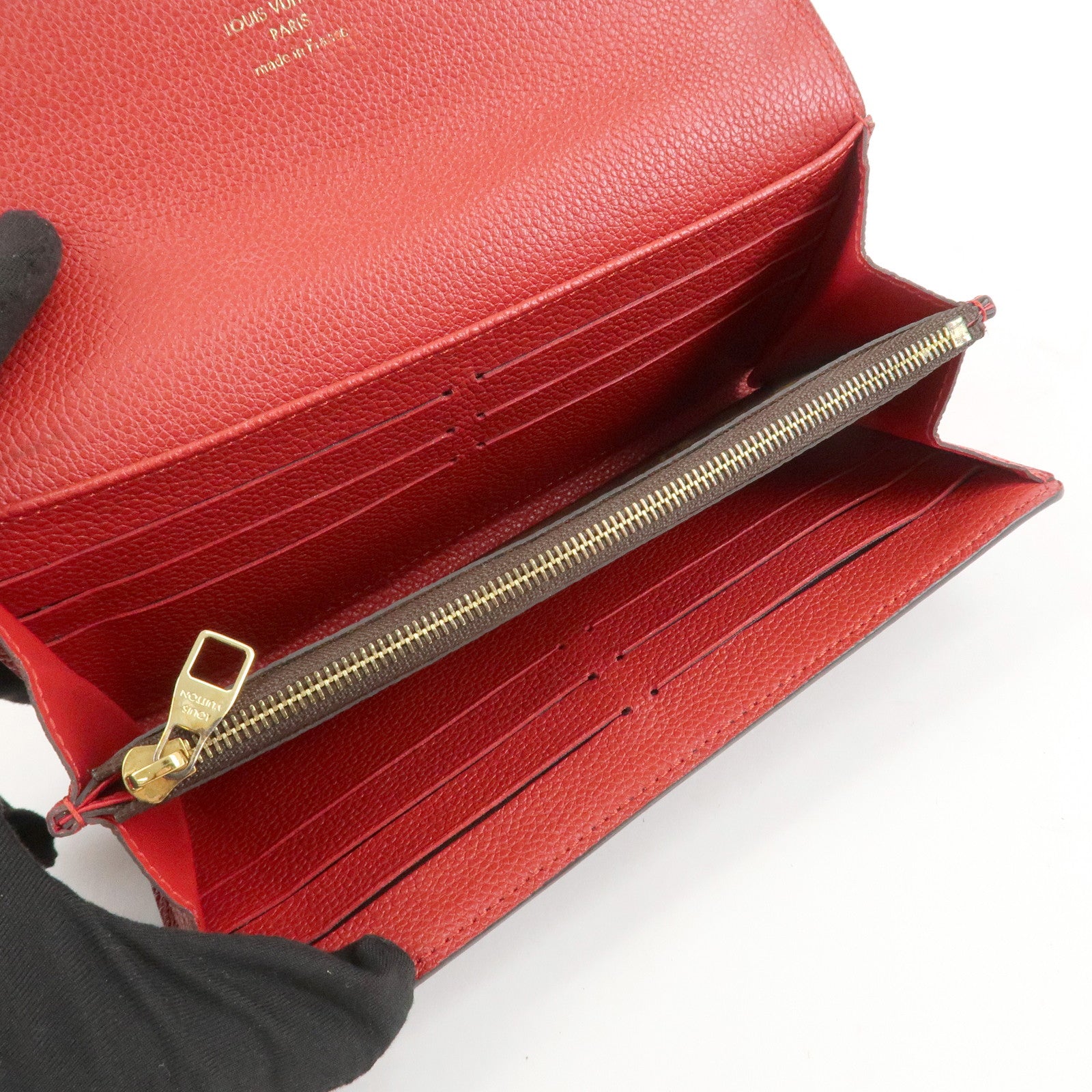 Louis Vuitton Portofoille Venus Monogram Leather Wallet Red M61836 Used