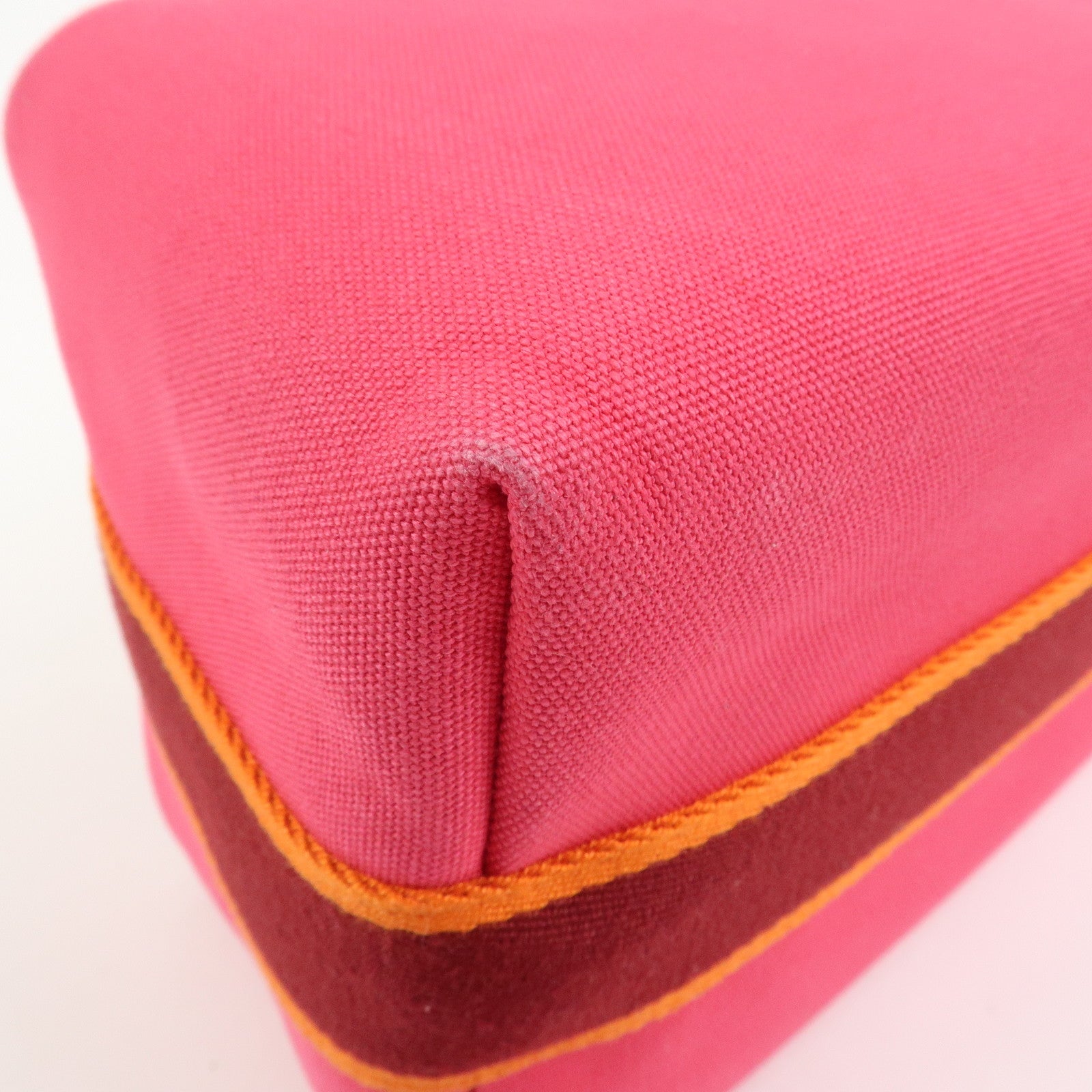 HERMES Brides A Brac GM Pouch Hand Bag Vanity Bag Toile H Pink