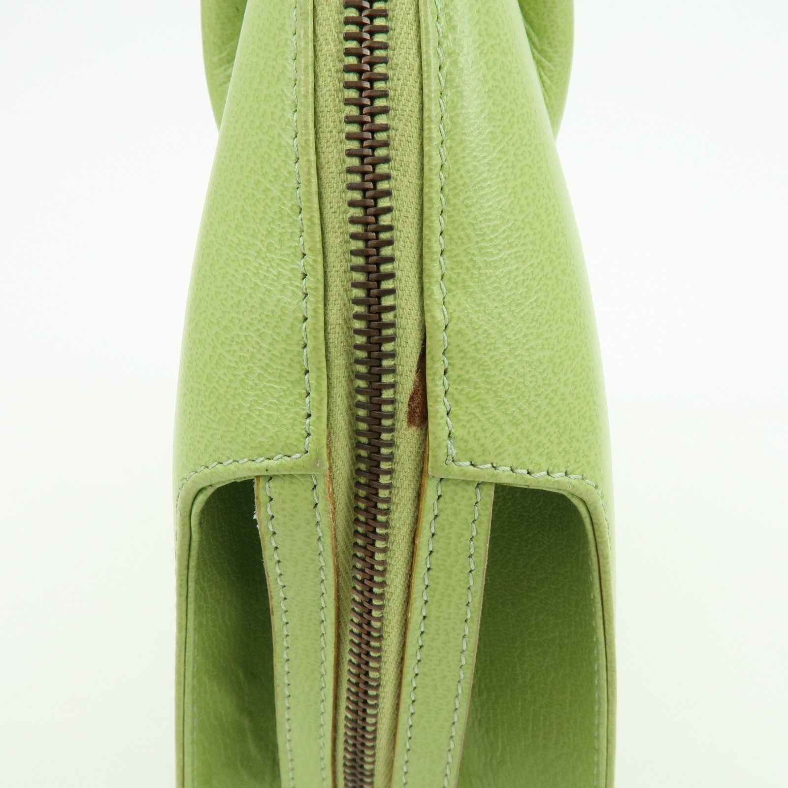 Ferragamo Gancini Leather 2Way Bag Hand Shoulder Bag Light Green