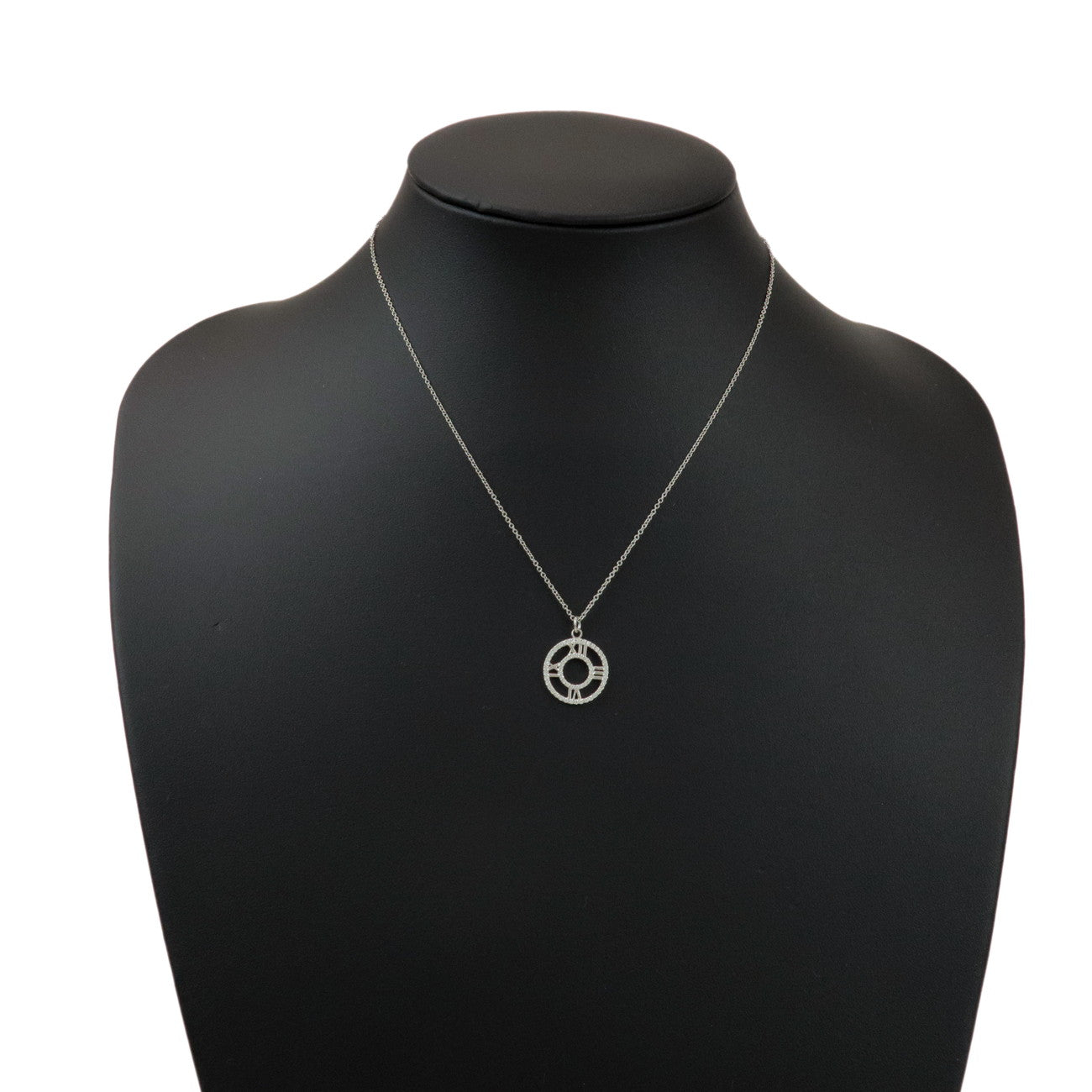 Tiffany&Co. Atlas Open Diamond Necklace K18 750WG White Gold