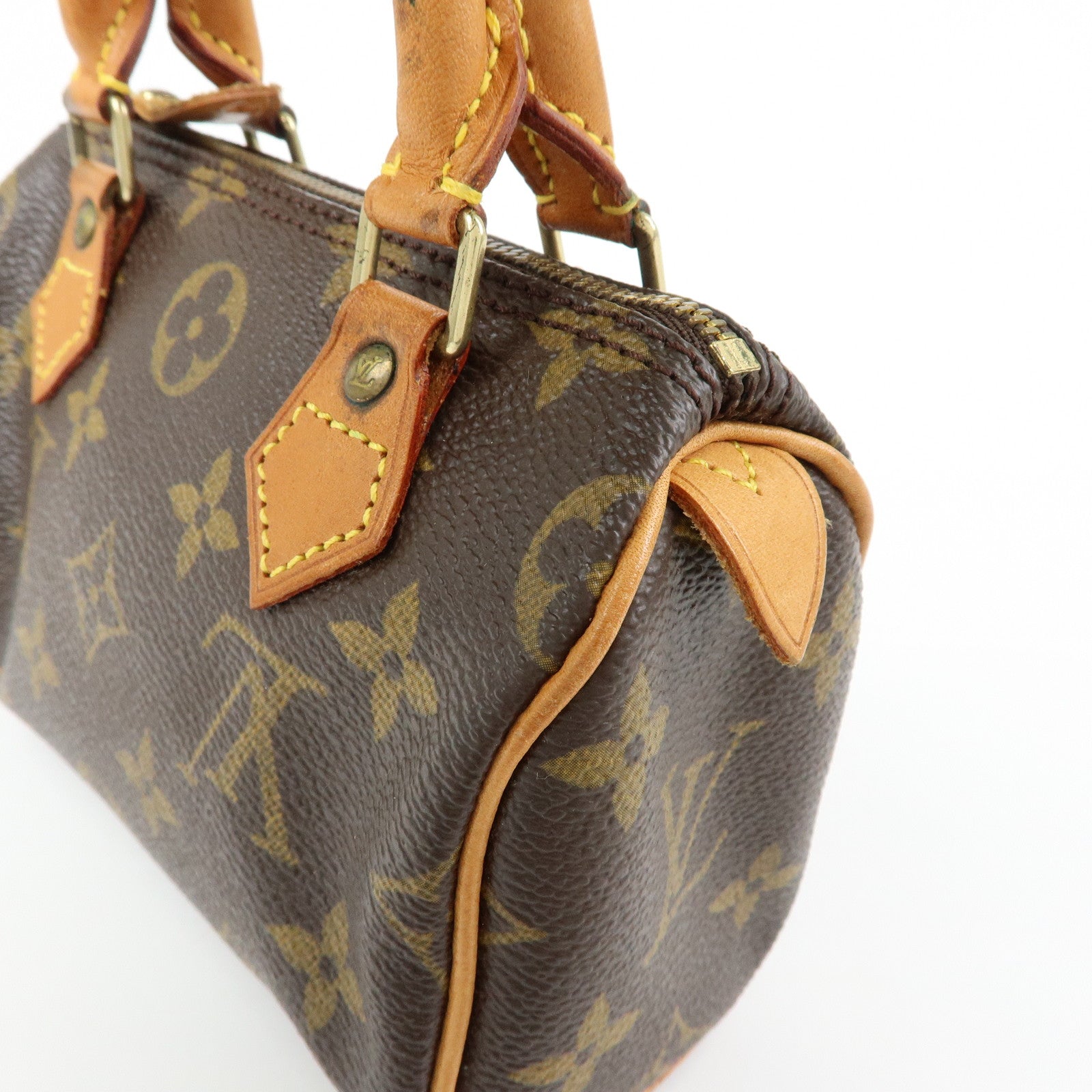 Louis Vuitton Monogram Mini Speedy Hand Shoulder Bag Brown M41534