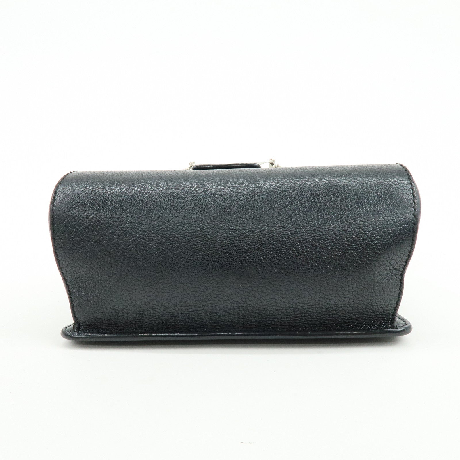 Jimmy Choo Madeline Leather Rhinestone 2Way Hand Shoulder Bag Black