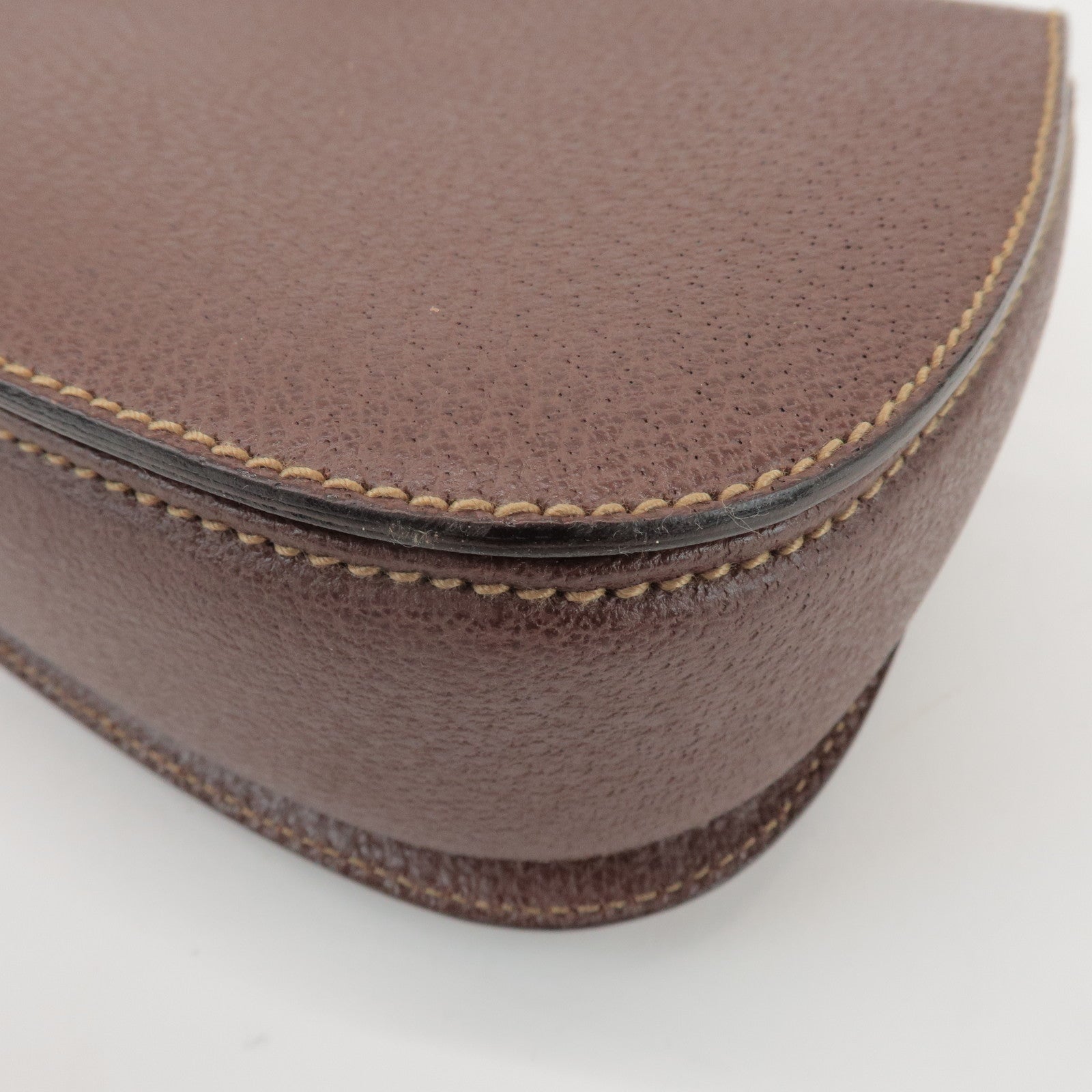 GUCCI Bamboo Leather 2Way Bag Hand Bag Shoulder Bag Brown 000 2040