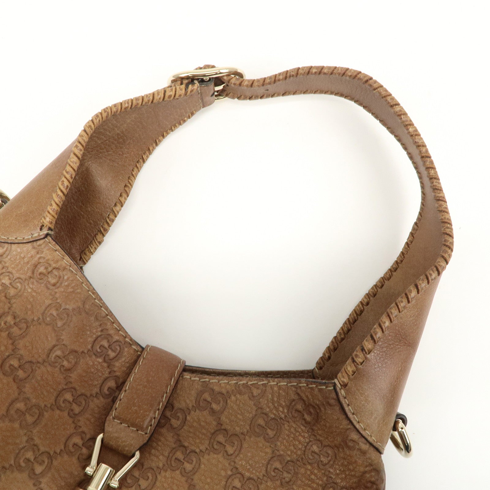 GUCCI Guccissima Bamboo New Jackie Leather 2Way Bag 219725 Used