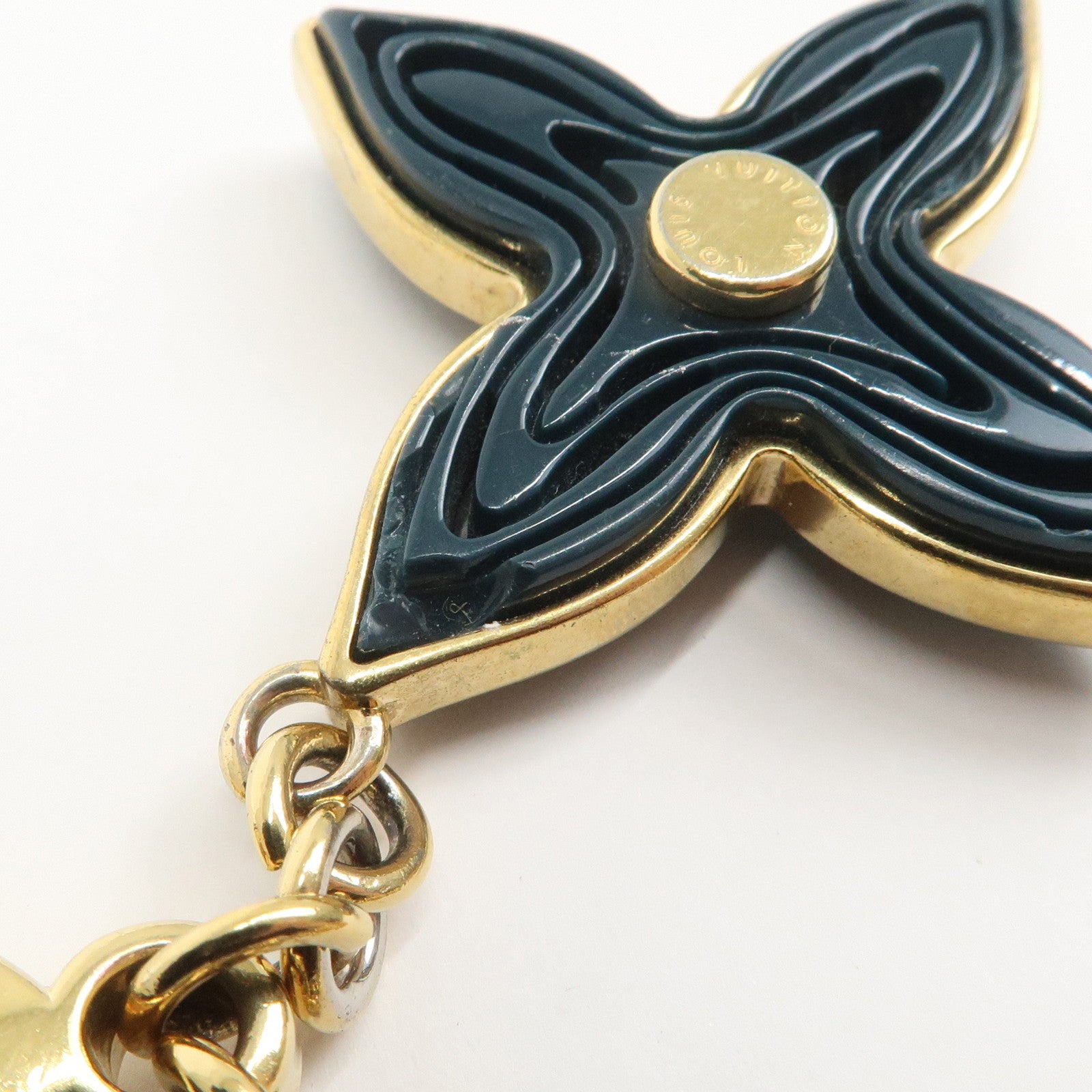 Louis Vuitton Bijou Sac Knife Metal Plastic Bag Charm Gold M66143