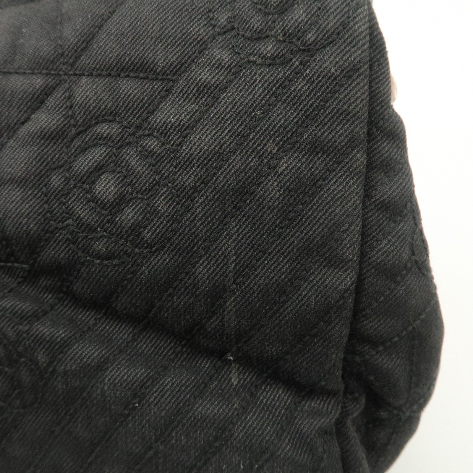 CHANEL Camelia Denim Chain Shoulder Bag Black A66903 Used