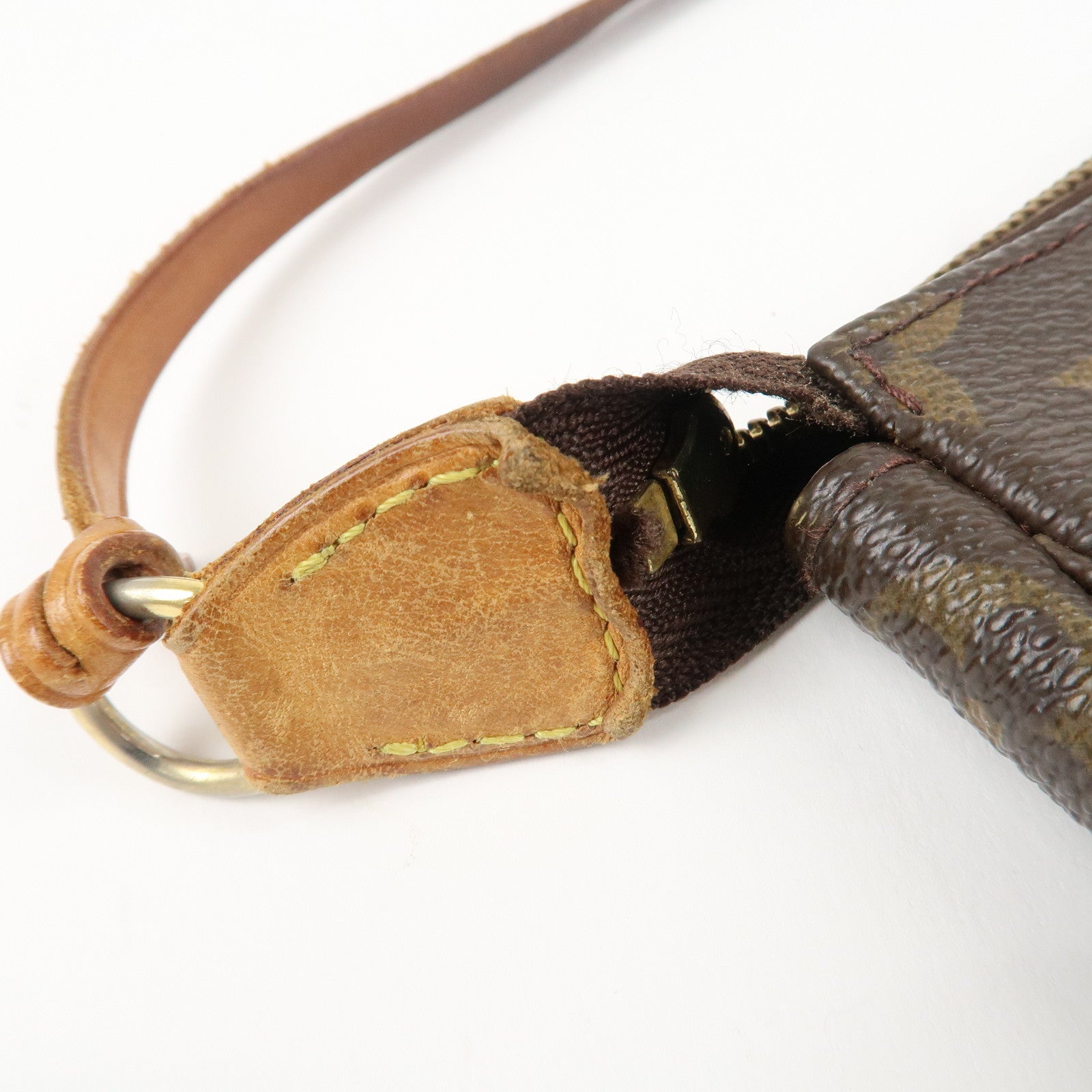 Louis Vuitton Monogram Pochette Accessoires Hand Bag Brown M51980 Used