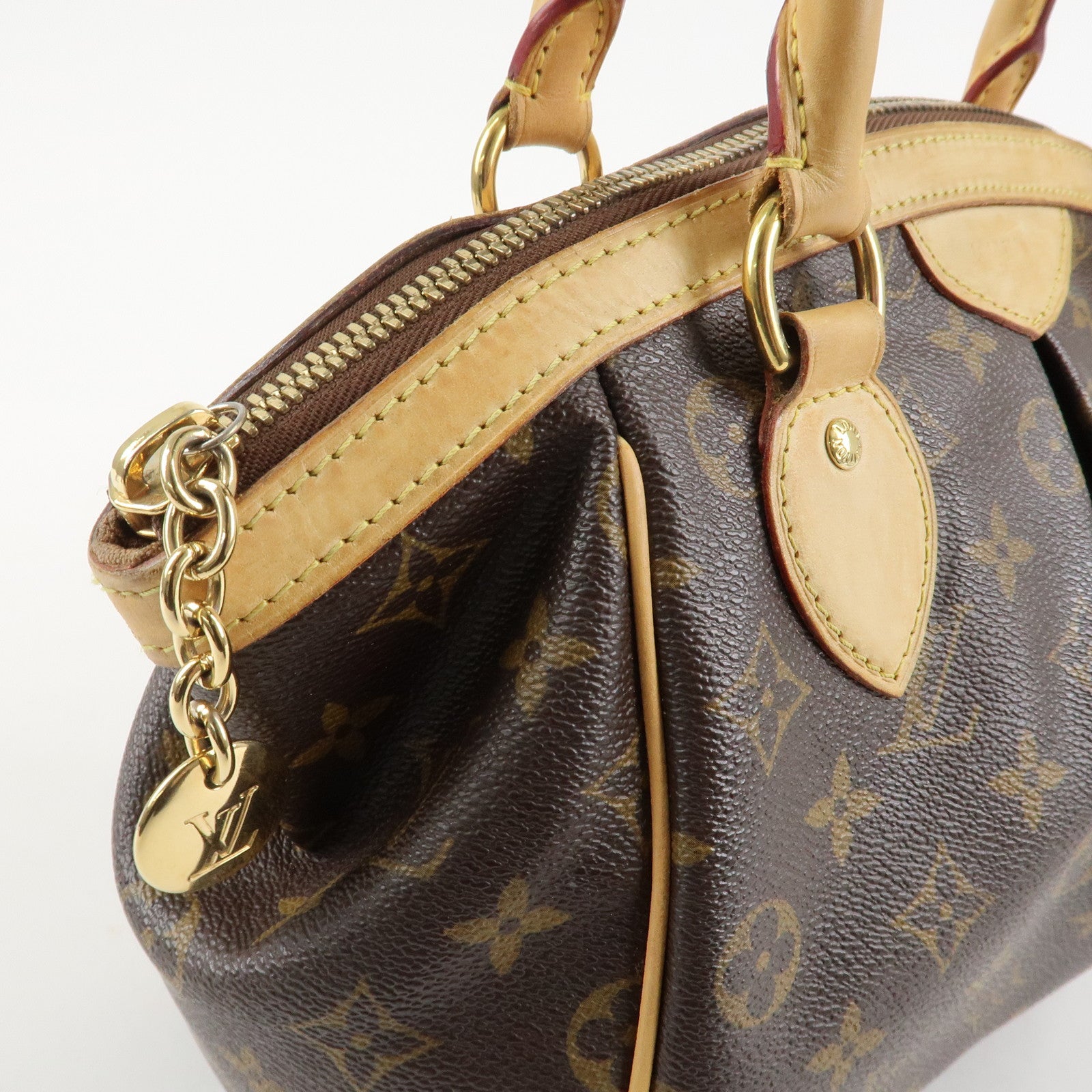 Louis Vuitton Monogram Canvas Tivoli PM Hand Bag Brown M40143 Used