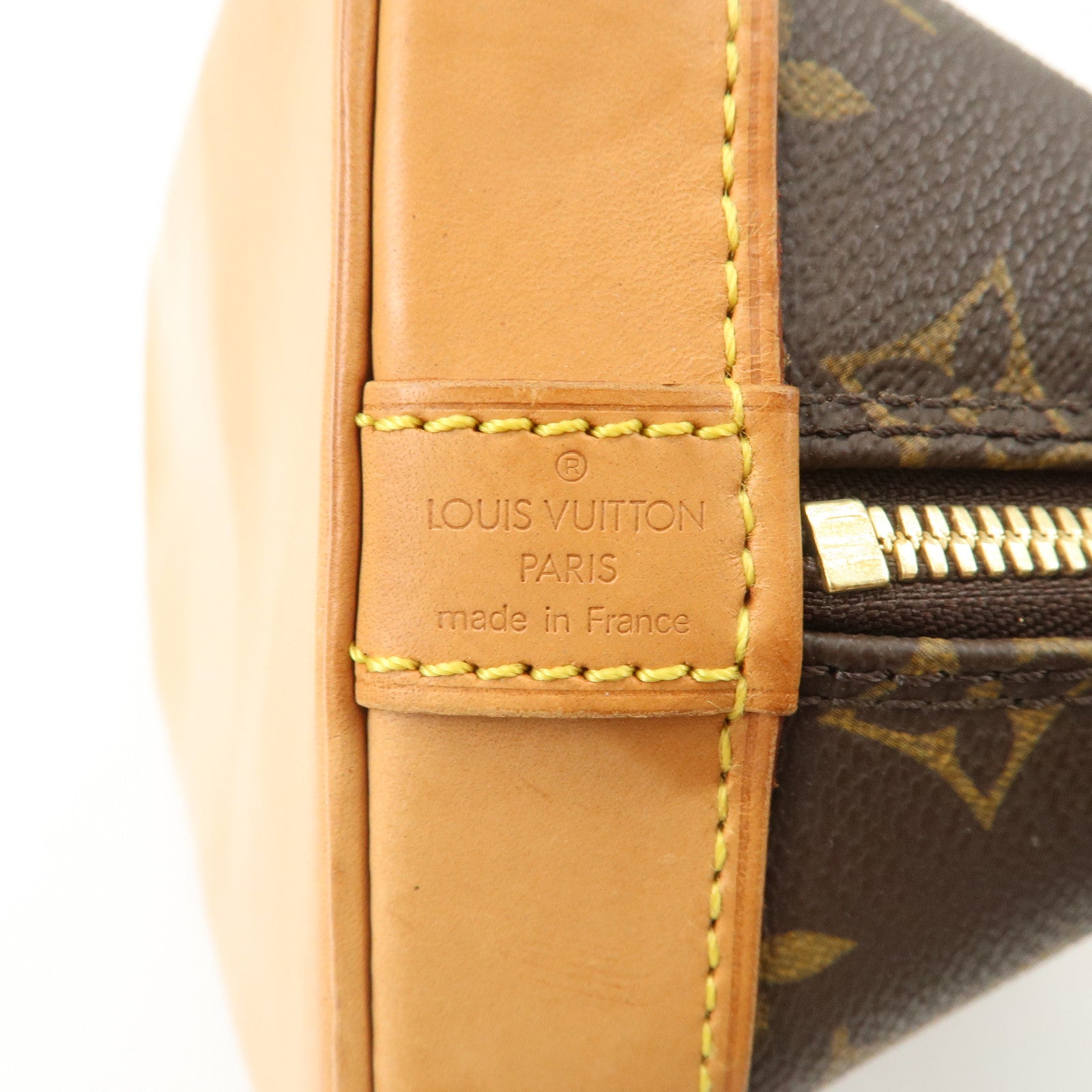 Louis Vuitton Monogram Canvas Alma Hand Bag Brown M51130 Used