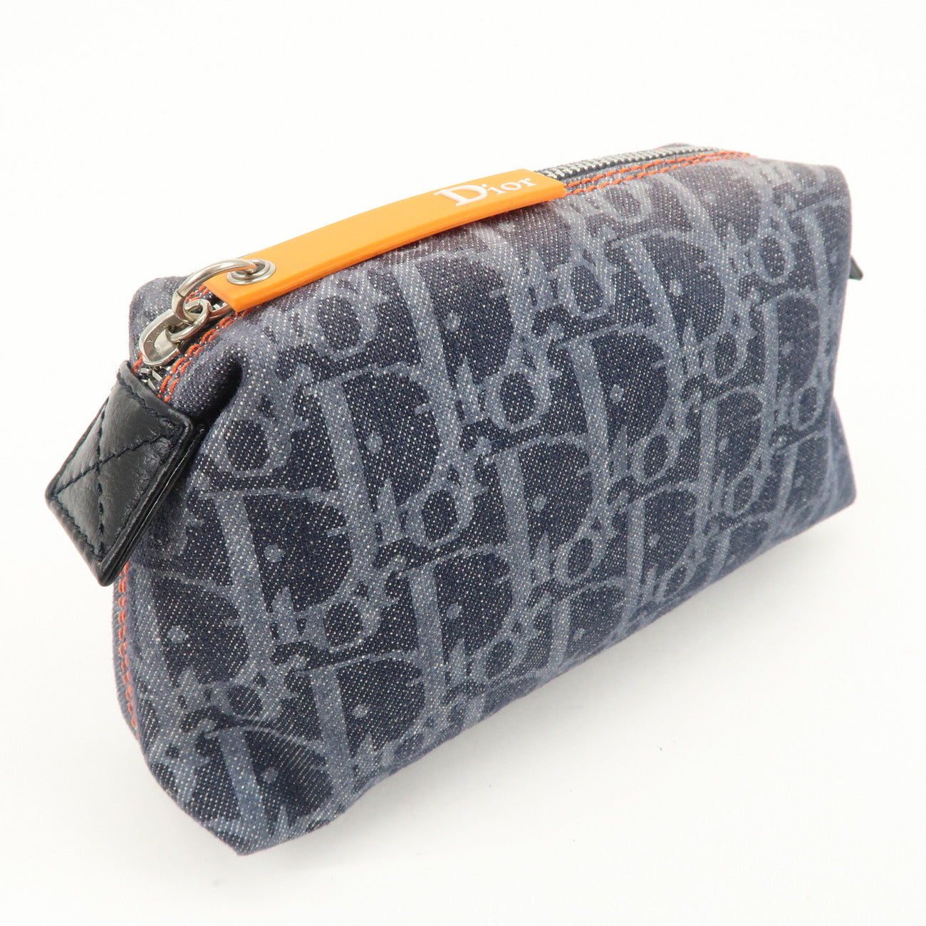 Christian Dior Trotter Flight Line Denim Pouch Cosmetic Pouch