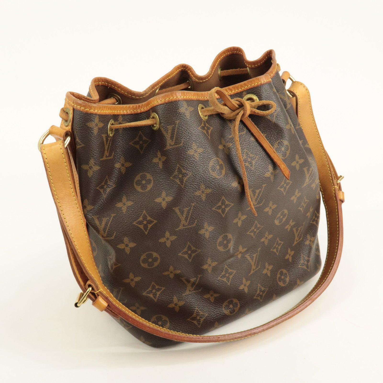 Louis Vuitton Monogram Petit Noe Shoulder Bag Brown M42226 Used
