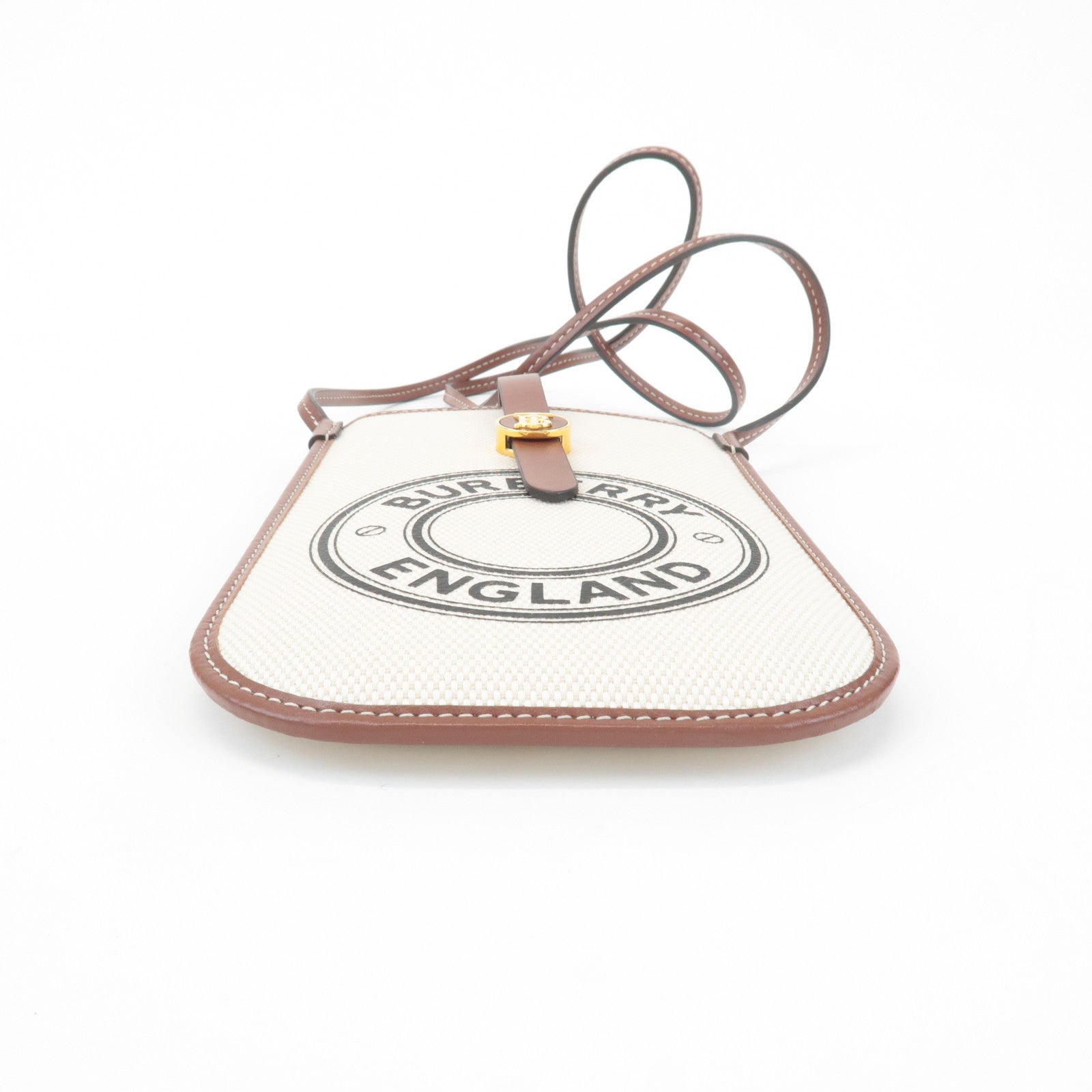 BURBERRY ANNE Phone CB Canvas Leather Smart Phone Shoulder Bag