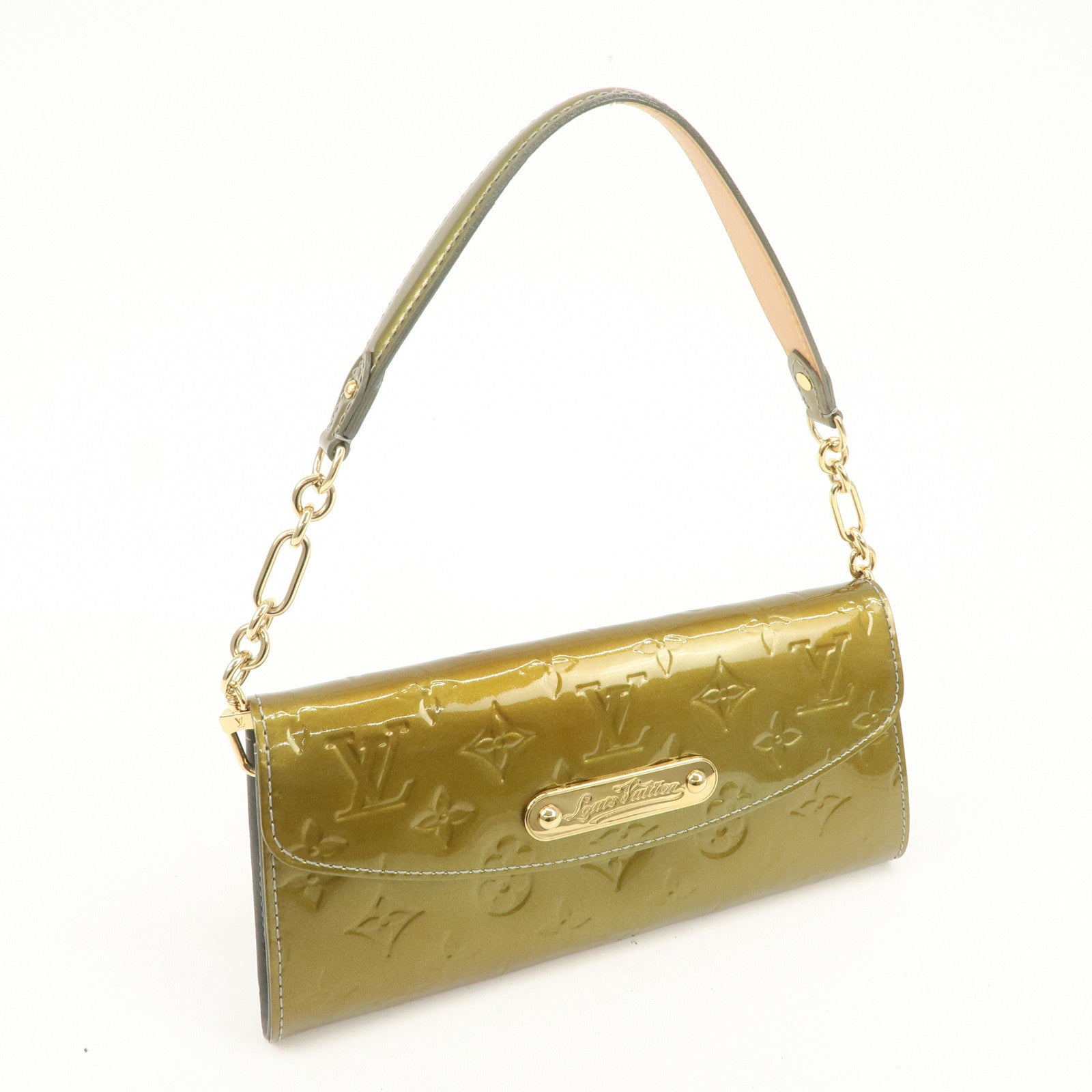 Louis Vuitton Monogram Vernis Sunset Bluebird Shoulder Bag Gris Art Deco M91625 Used