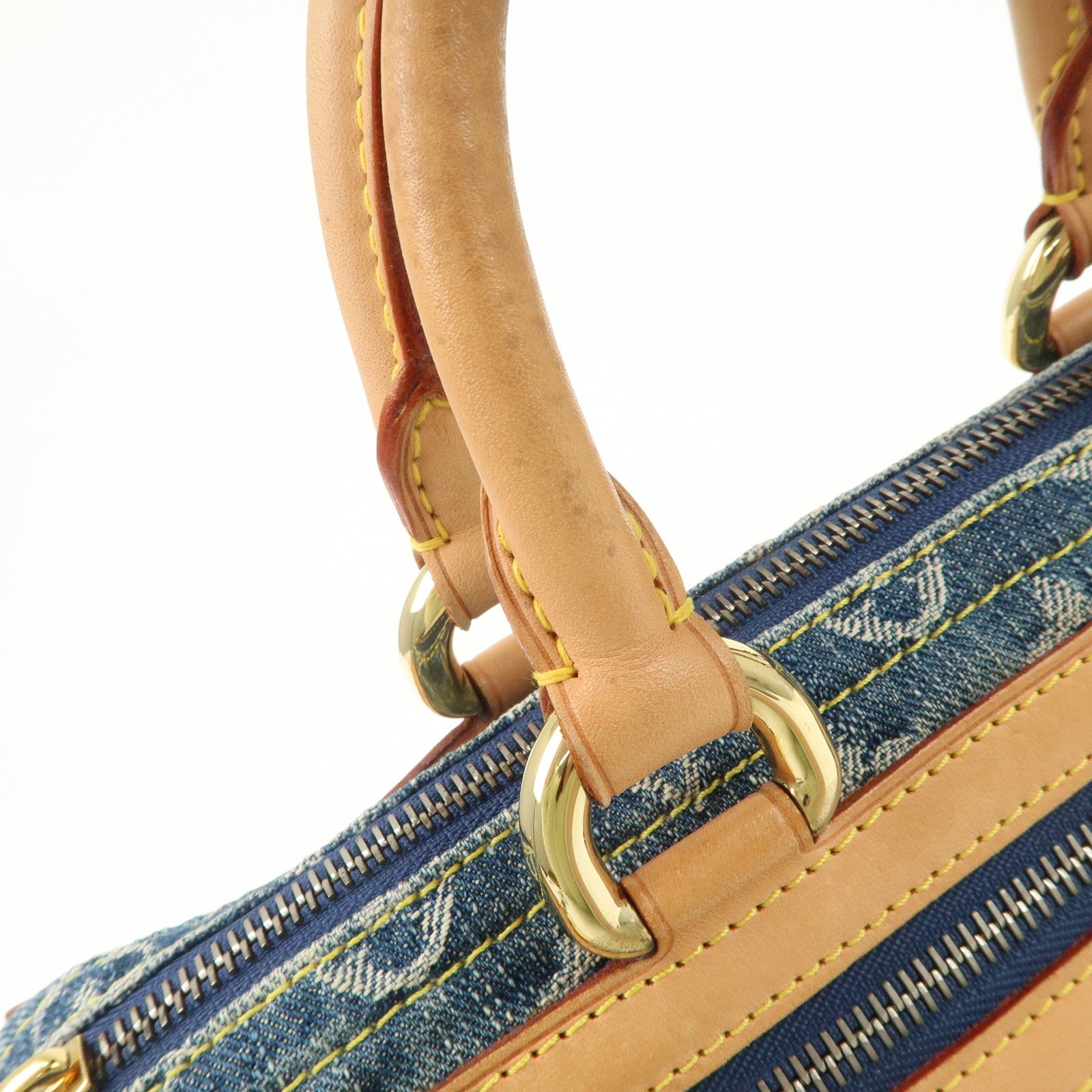 Louis Vuitton Monogram Denim Neo Speedy Boston Bag Blue M95019 Used