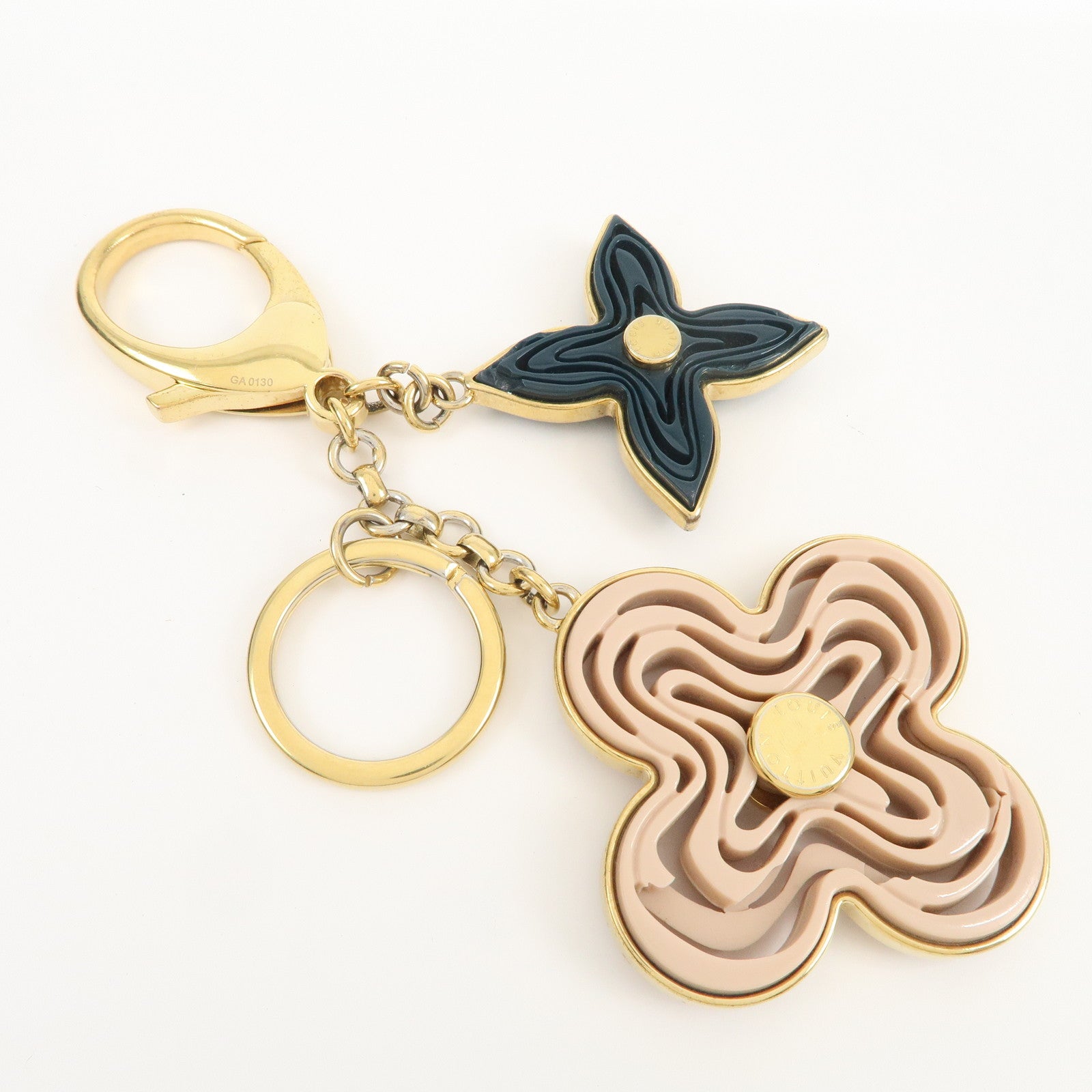 Louis Vuitton Bijou Sac Knife Metal Plastic Bag Charm Gold M66143