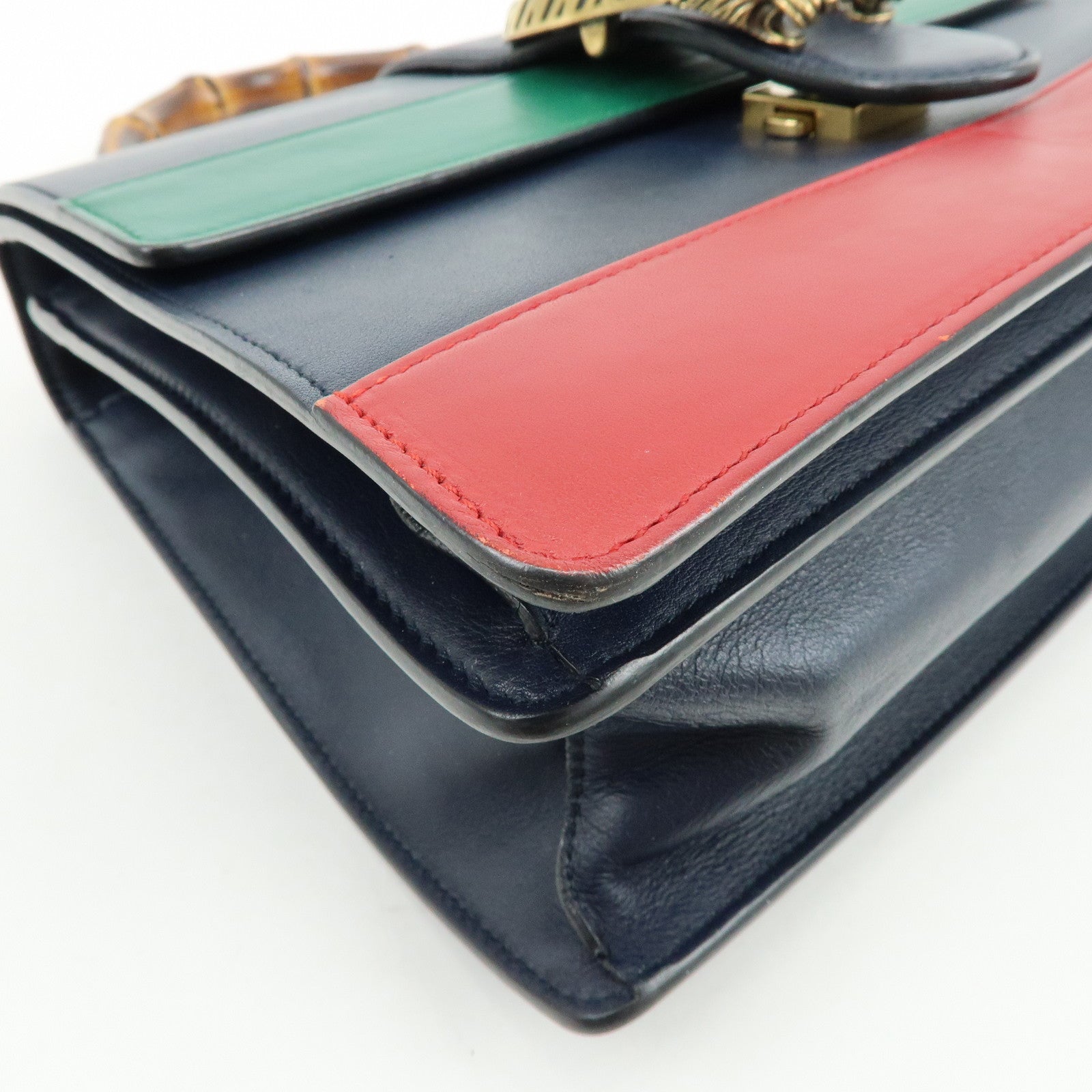 GUCCI Dionysus Bamboo Leather 2Way Bag Hand Bag Shoulder Bag 448075