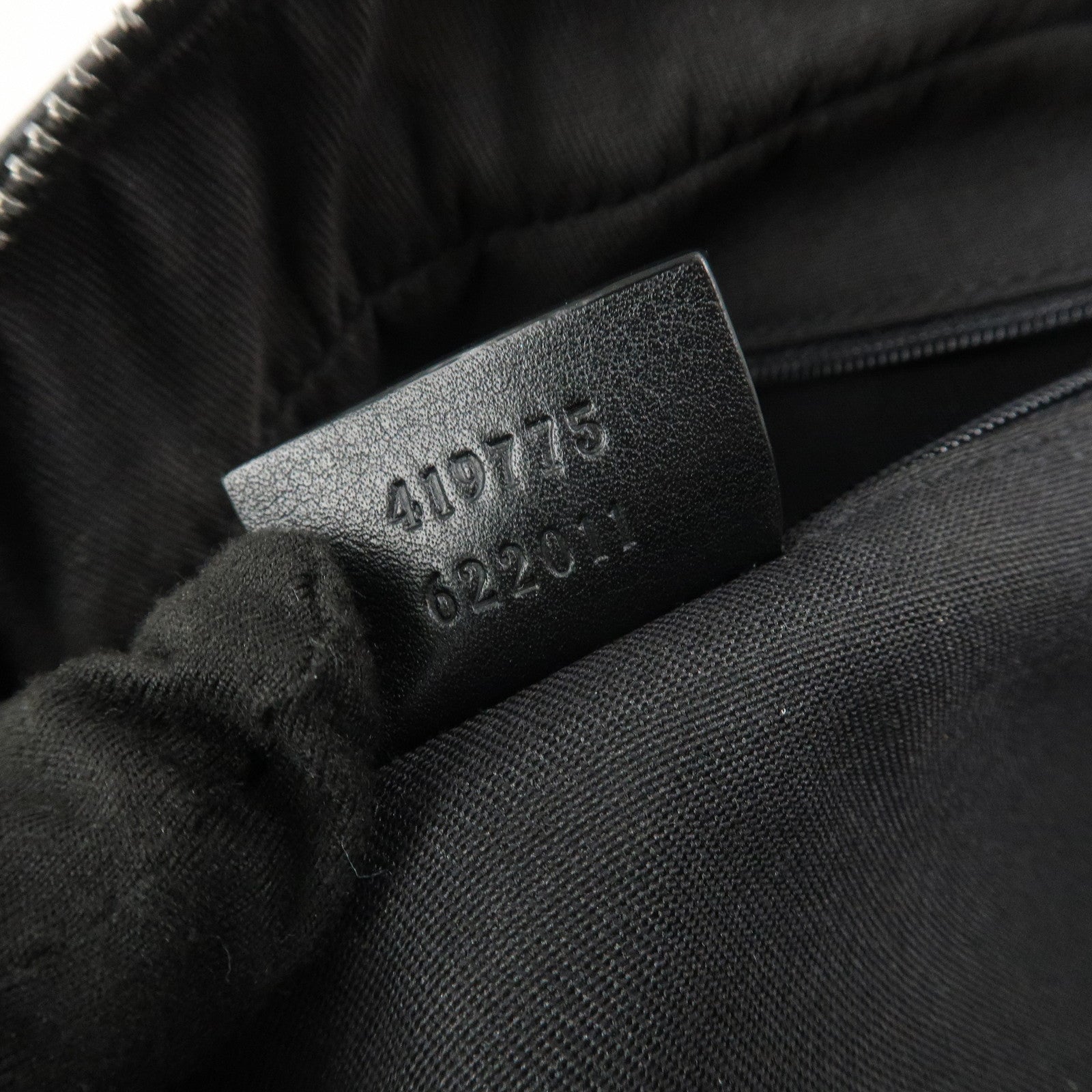 GUCCI Micro Guccissima Leather Hand Bag Clutch Bag Black 419775