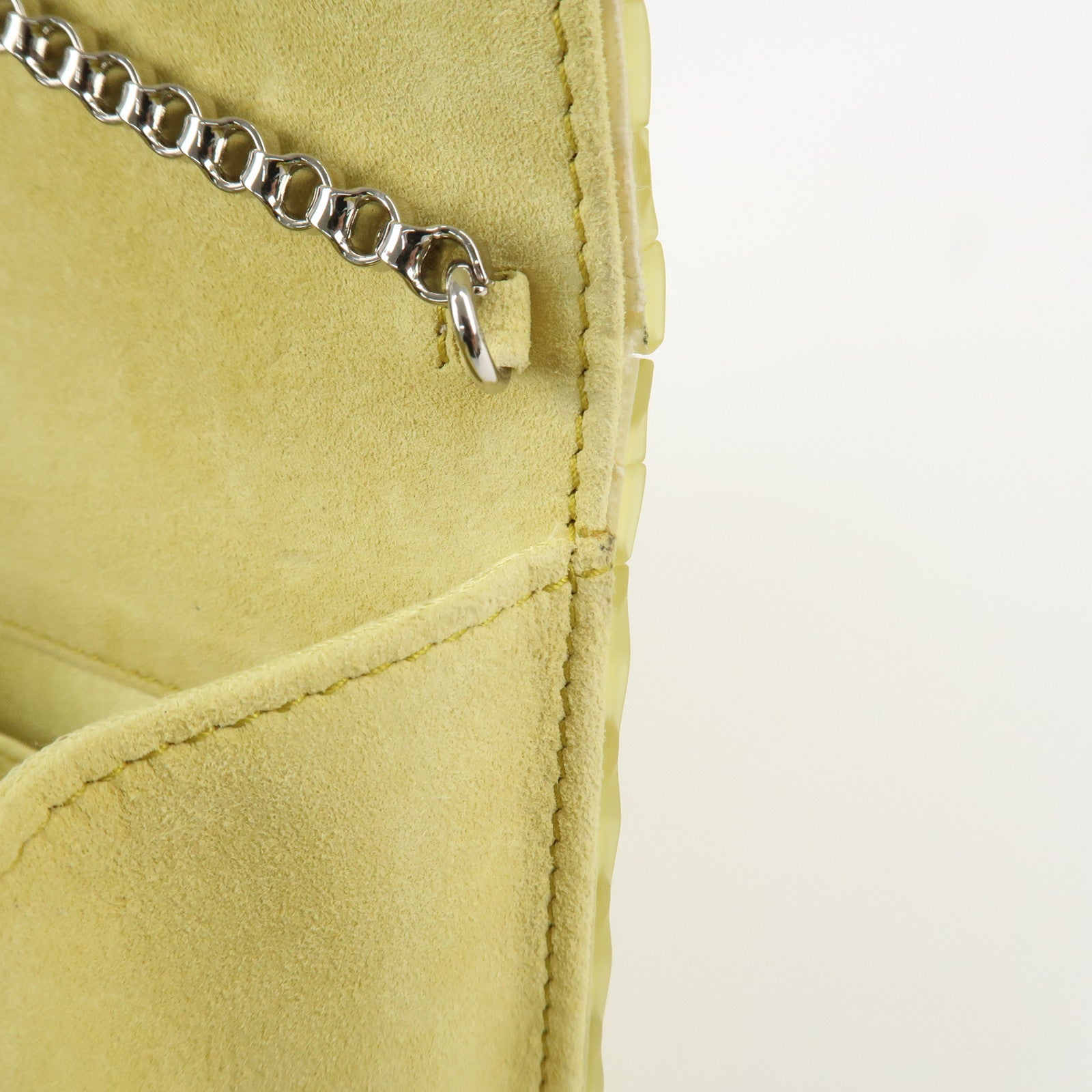 JIMMY CHOO Plastic Candy Clutch Bag Shoulder Bag Star Yellow Used