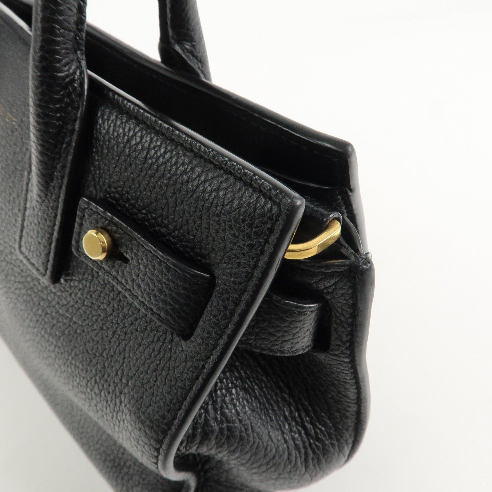 SAINT LAURENT PARIS Sac De Jour 2WAY Bag Hand Bag Black 717449