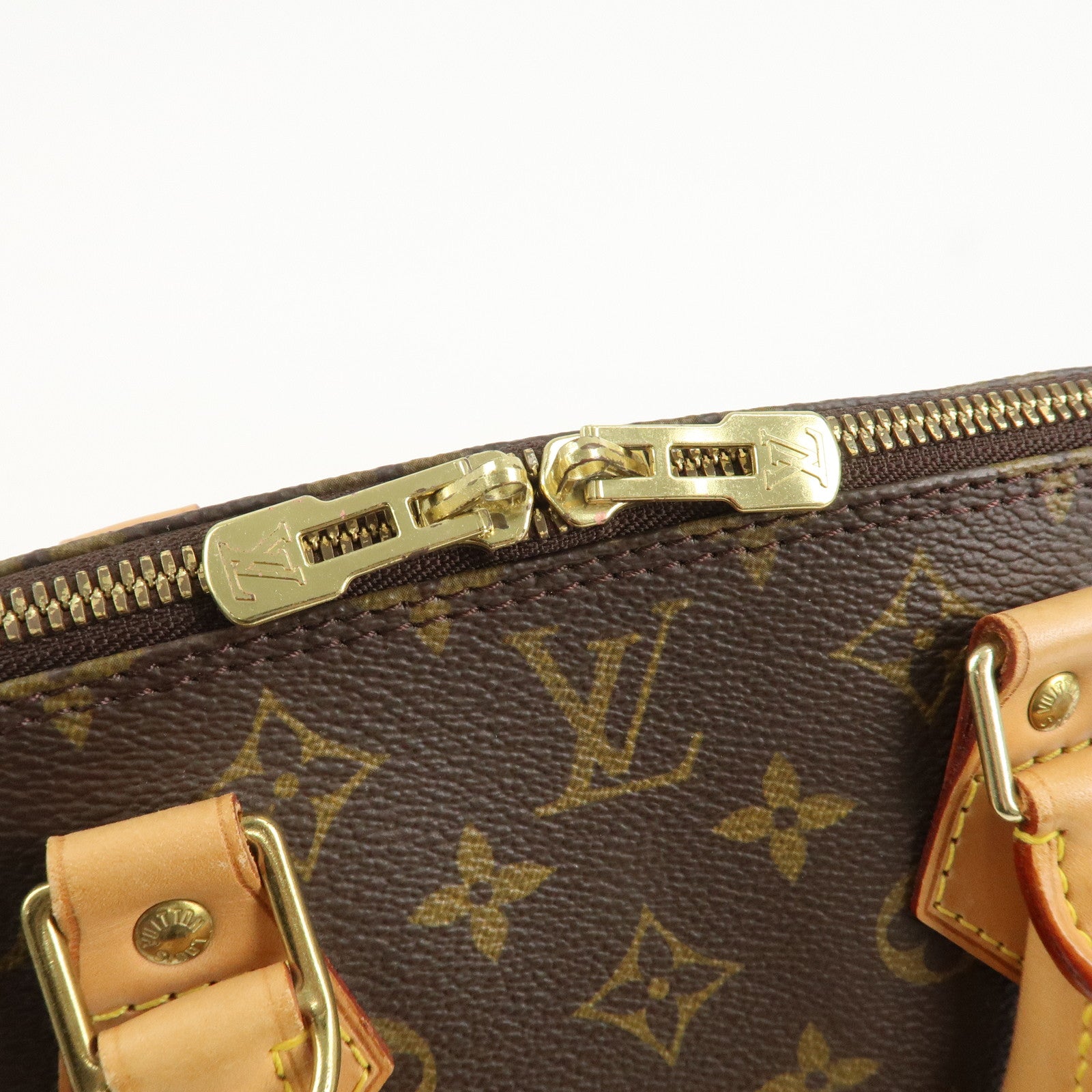 Louis Vuitton Monogram Canvas Alma Hand Bag Brown M51130 Used
