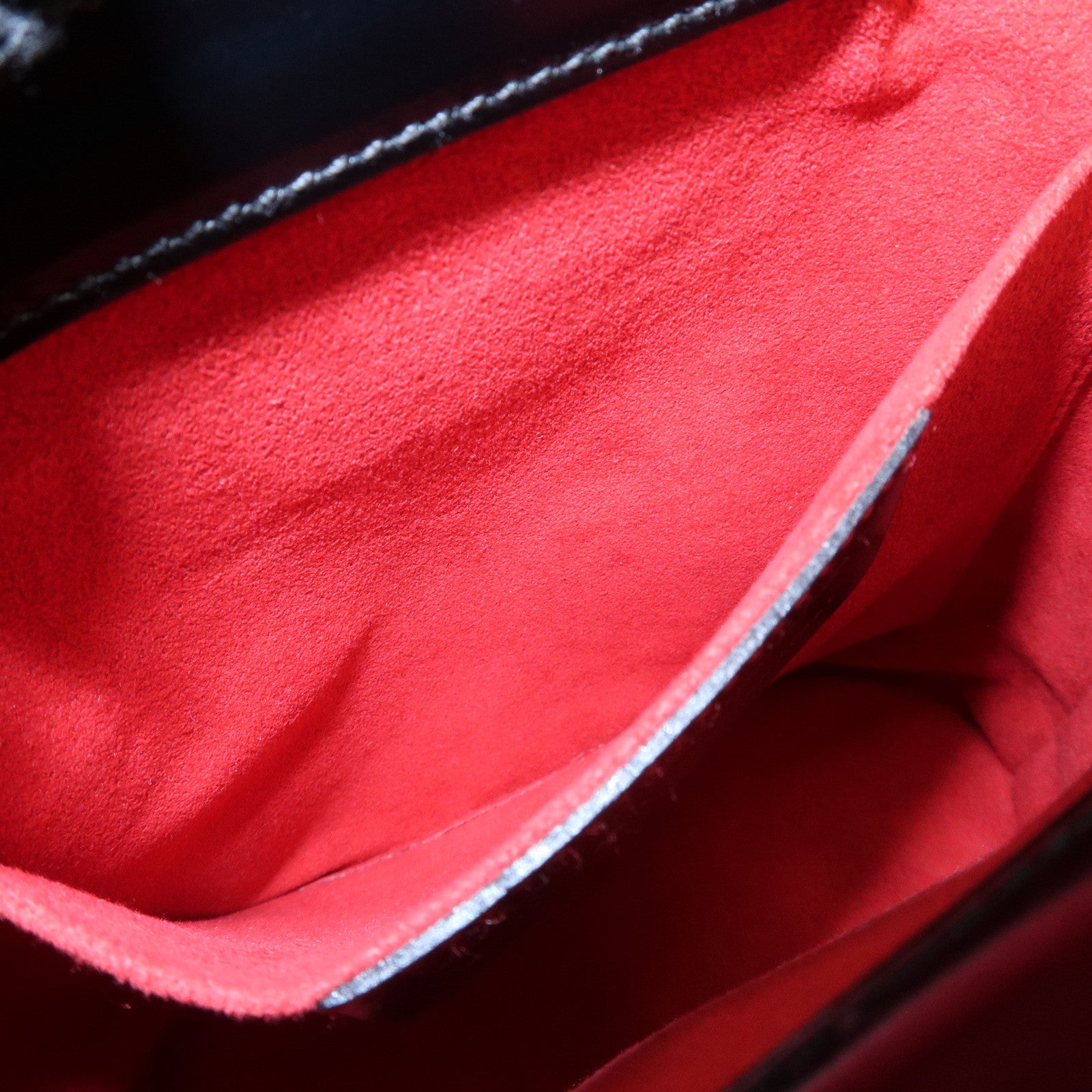 Ferragamo Gancini Leather Hand Bag Black Gold Hardware Used