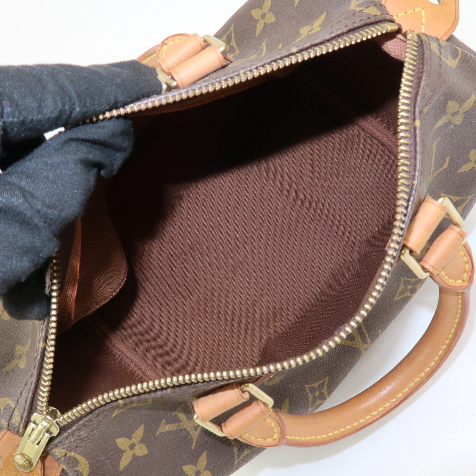 Louis Vuitton Monogram Speedy 25 Boston Bag Hand Bag Brown M41528