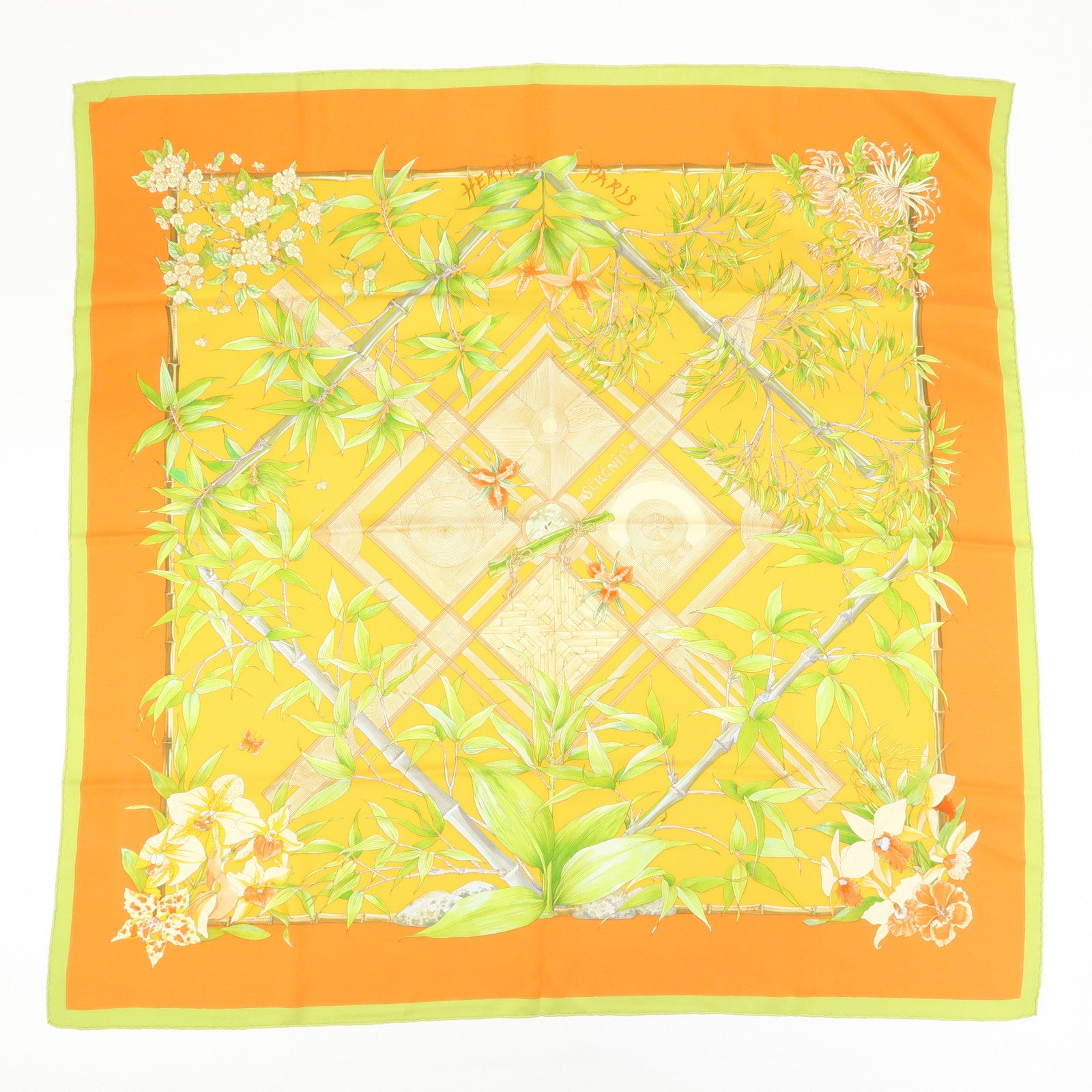 HERMES Carre 90 Set of 2 Silk 100% Scarf au gre du vent SERENITE