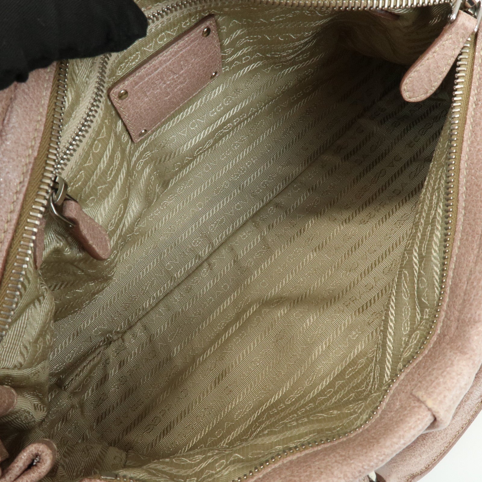 PRADA 2Way Bag Hand Bag Shoulder Bag Pink Beige BN1602