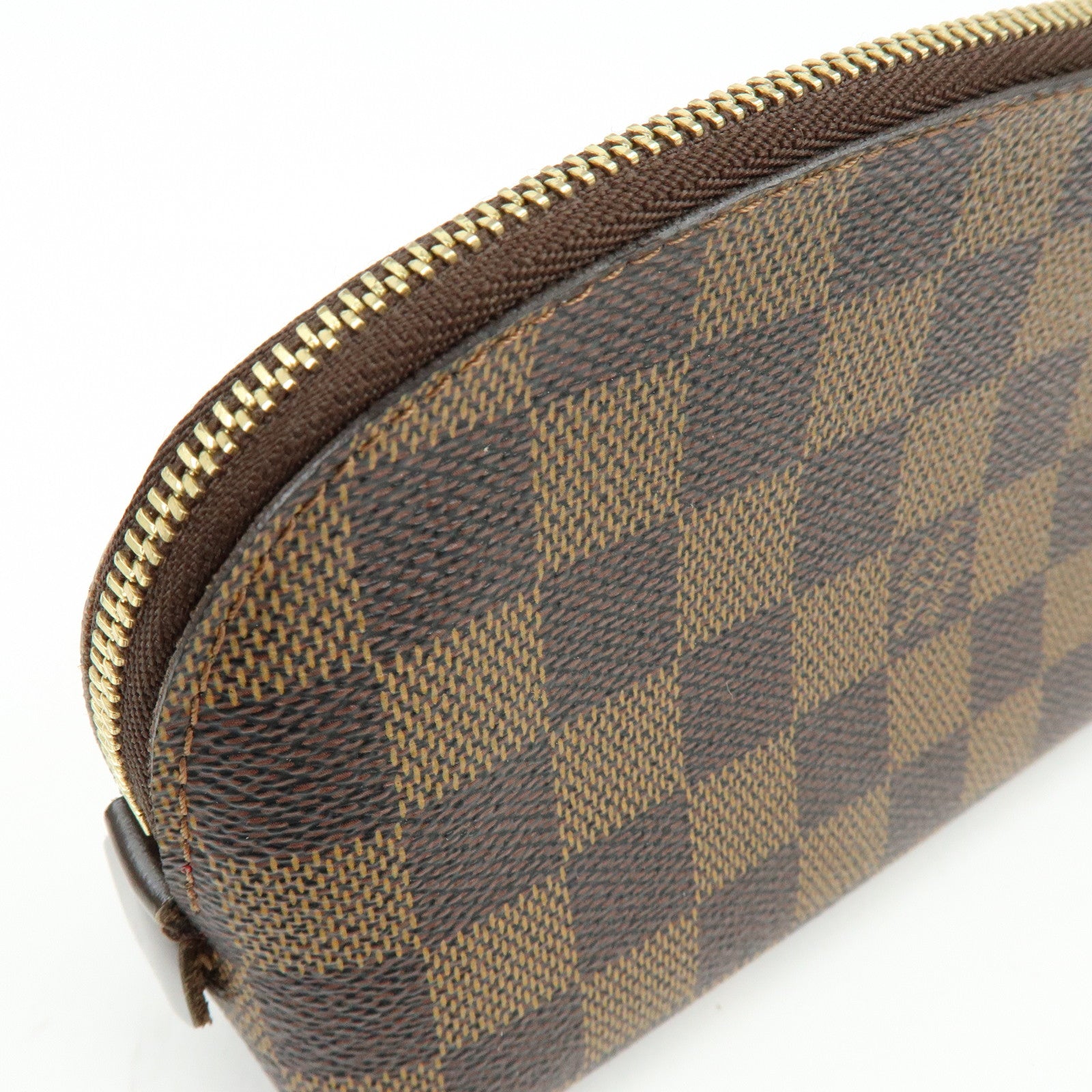 Louis Vuitton Damier Pochette Cosmetic PM Pouch Brown N47516