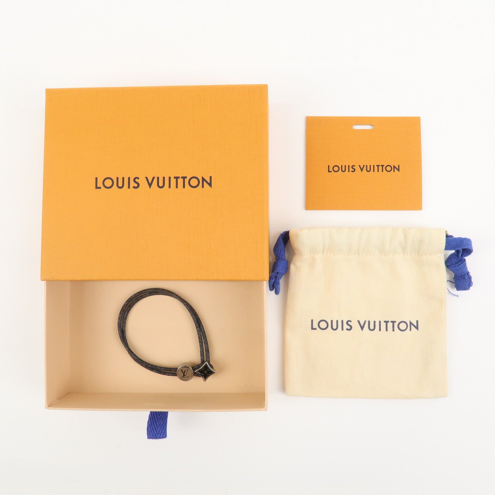 Louis Vuitton Monogram Eclipse Catch It Canvas Bracelet Noir M8111