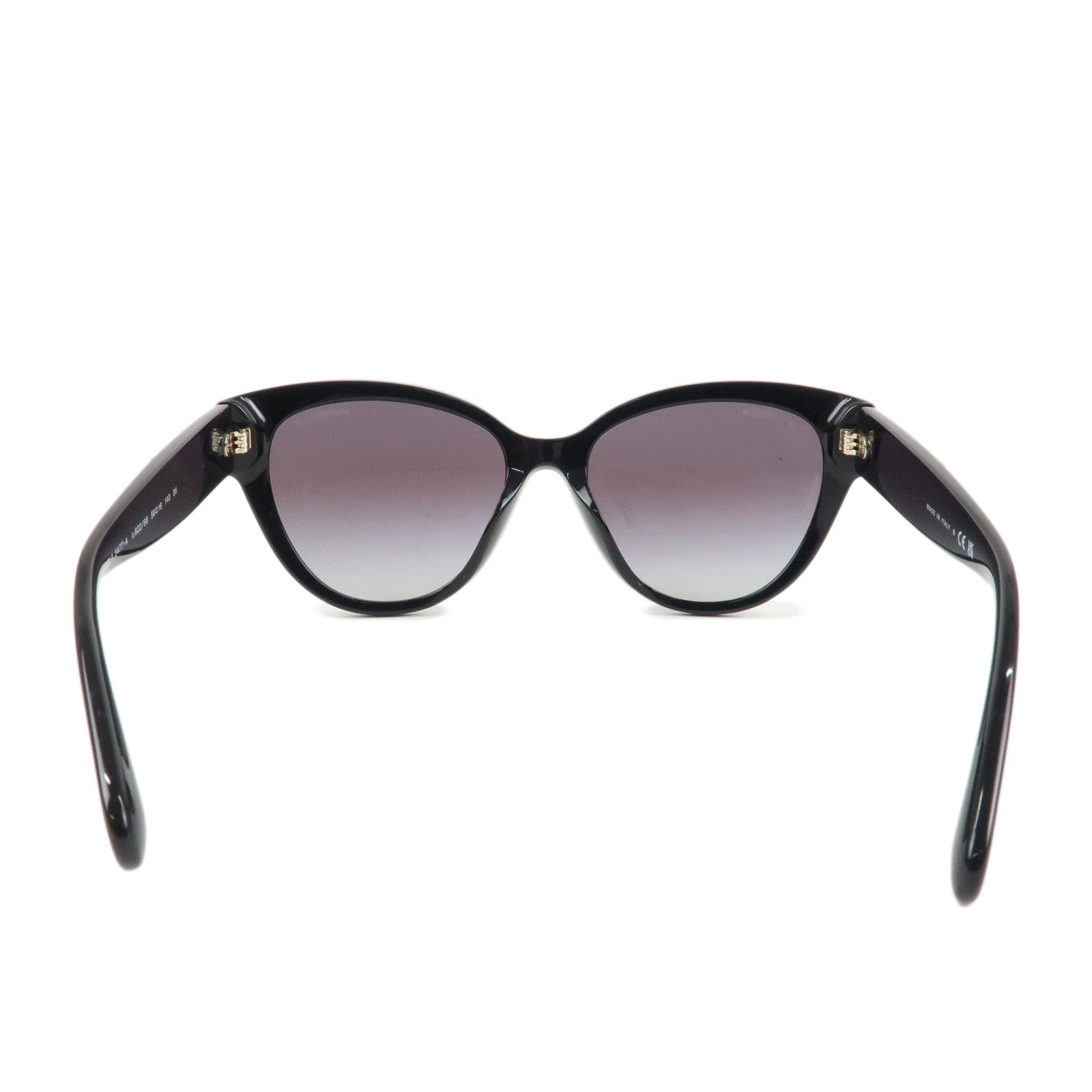 CHANEL Heart Pearl Plastic Sunglasses 56□18 Black Used