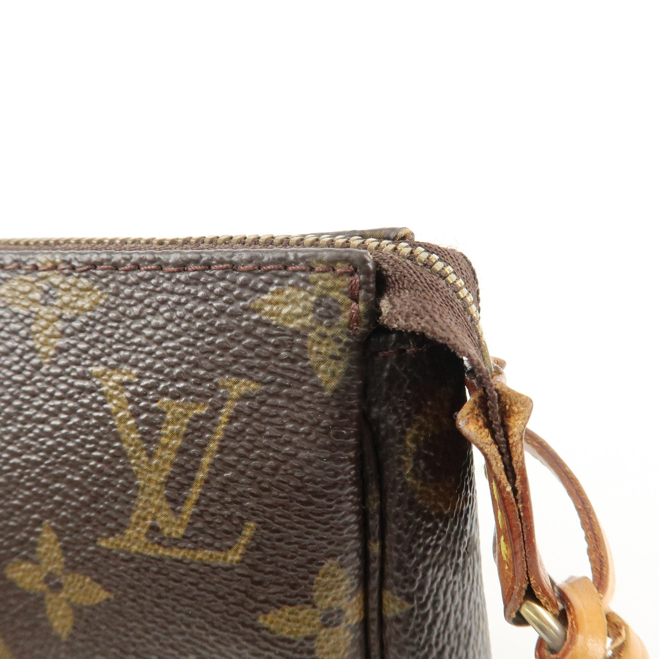 Louis Vuitton Monogram Pochette Accessoires Hand Bag Brown M51980 Used